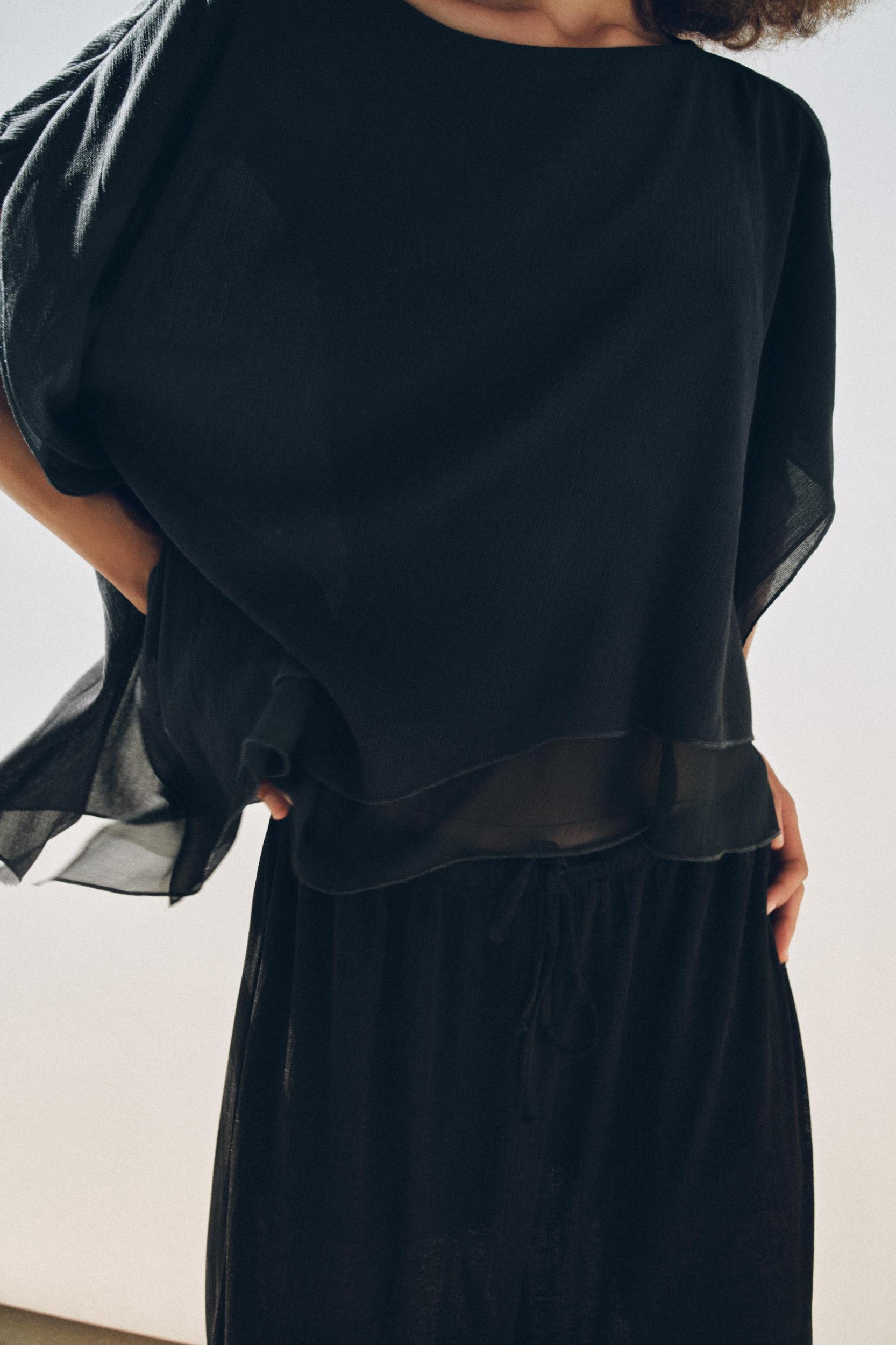 ASYMMETRIC TEXTURED CAPE Product Image