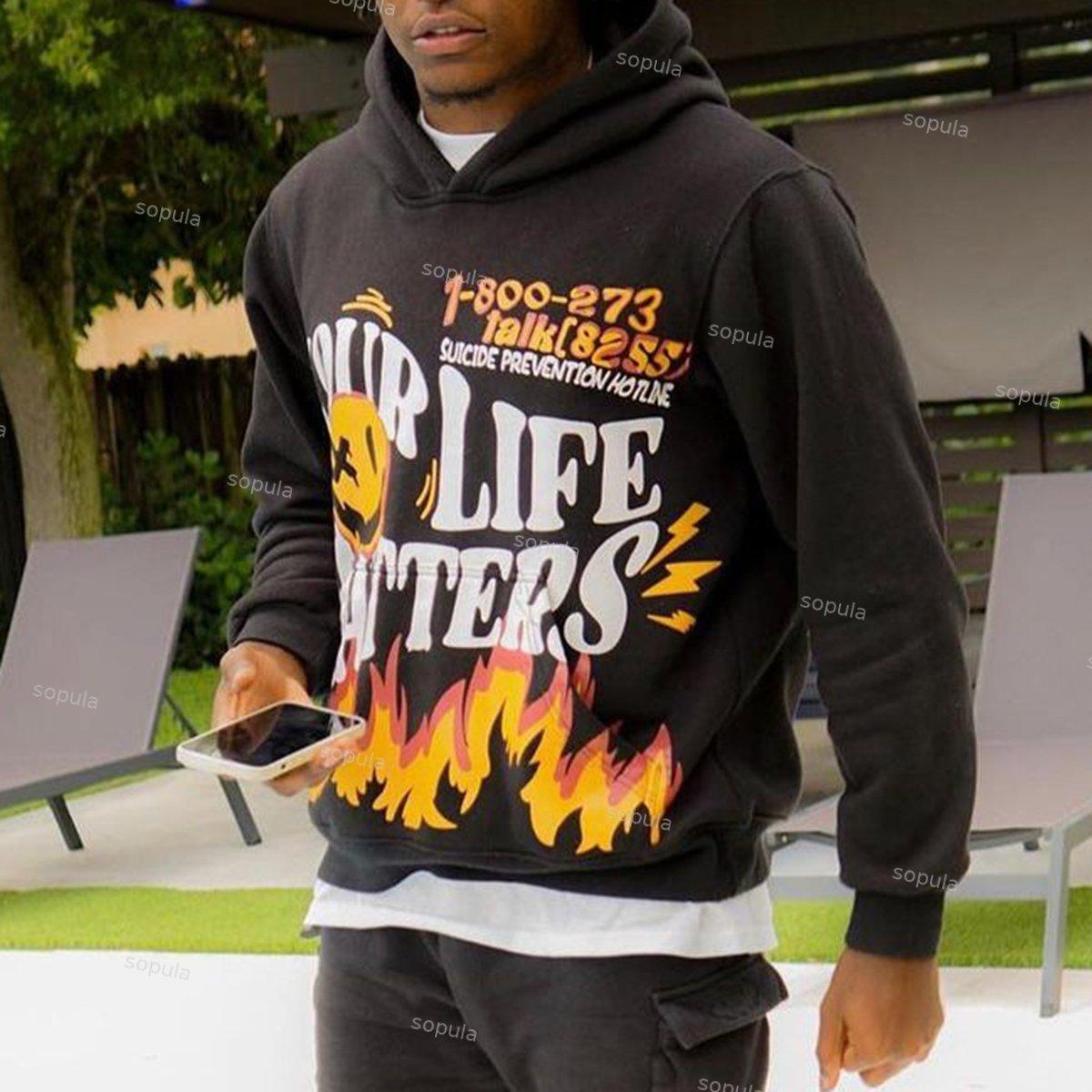 Sopula Mental Health & Your Life Matters Graphic Print Hoodie Product Image