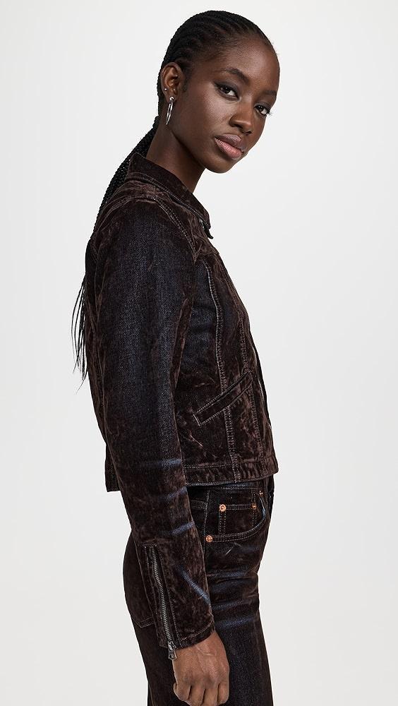 RE/DONE Flocked Corduroy Slim Zip Jacket | Shopbop Product Image