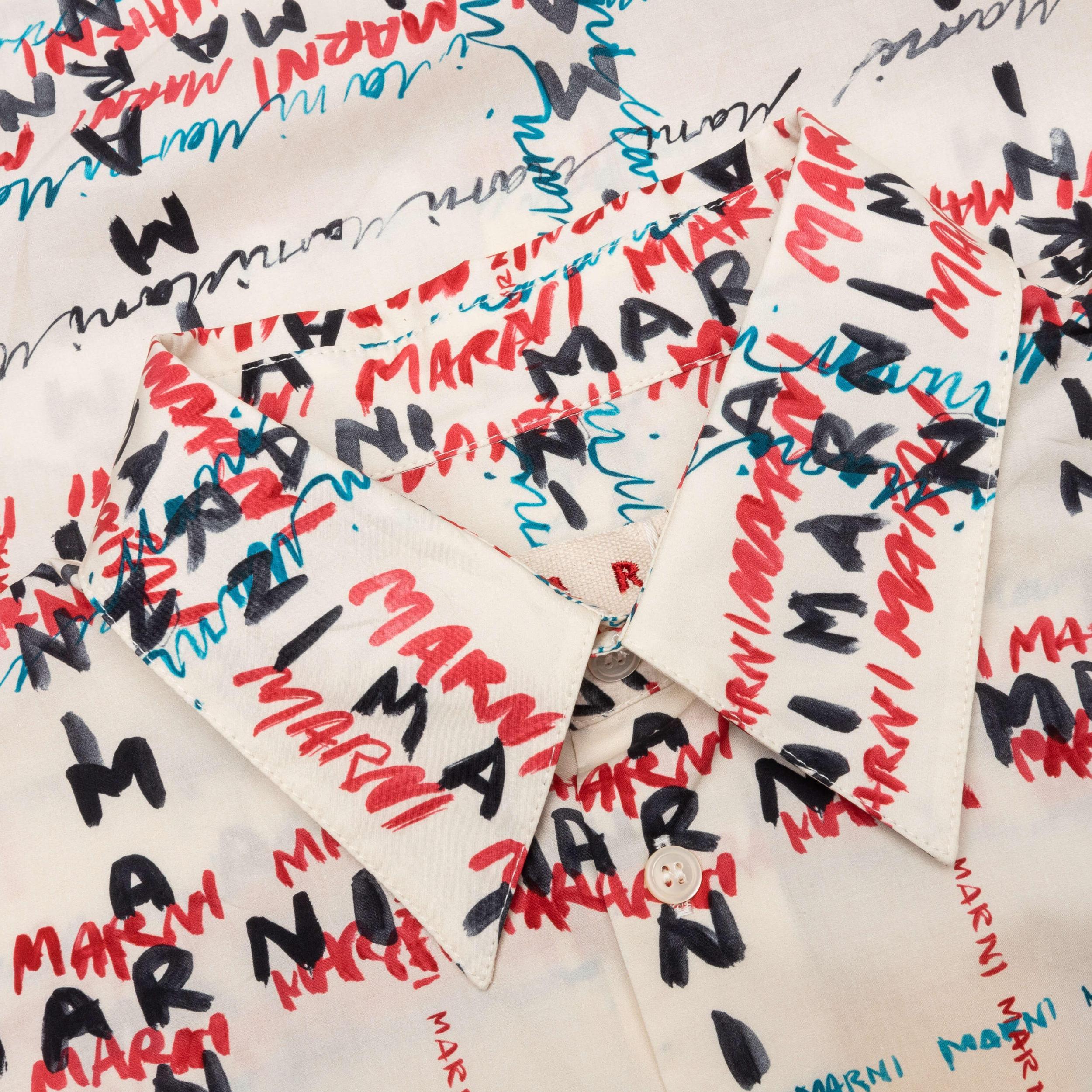 Crossroads Print Poplin Shirt - Antique White Male Product Image
