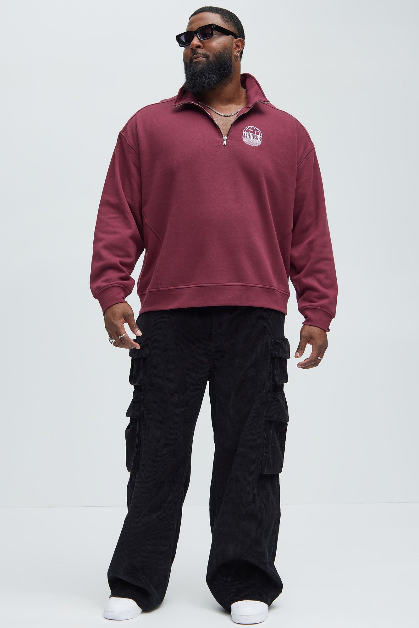 Fearless Quarter Zip - Burgundy Product Image