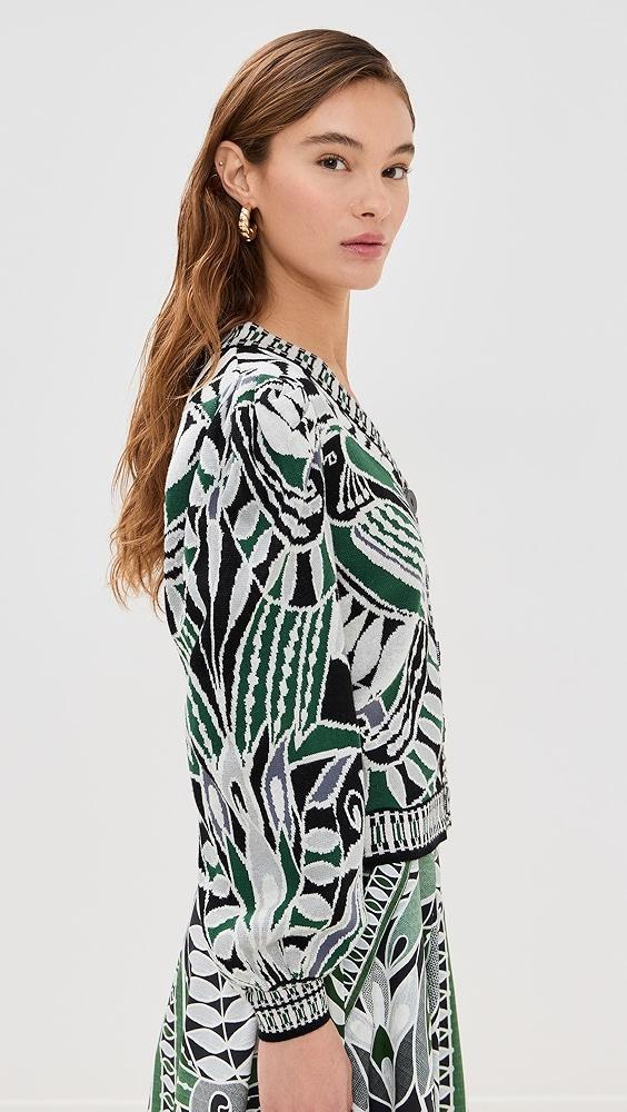 FARM Rio Lace Nature Knit Cardigan | Shopbop Product Image