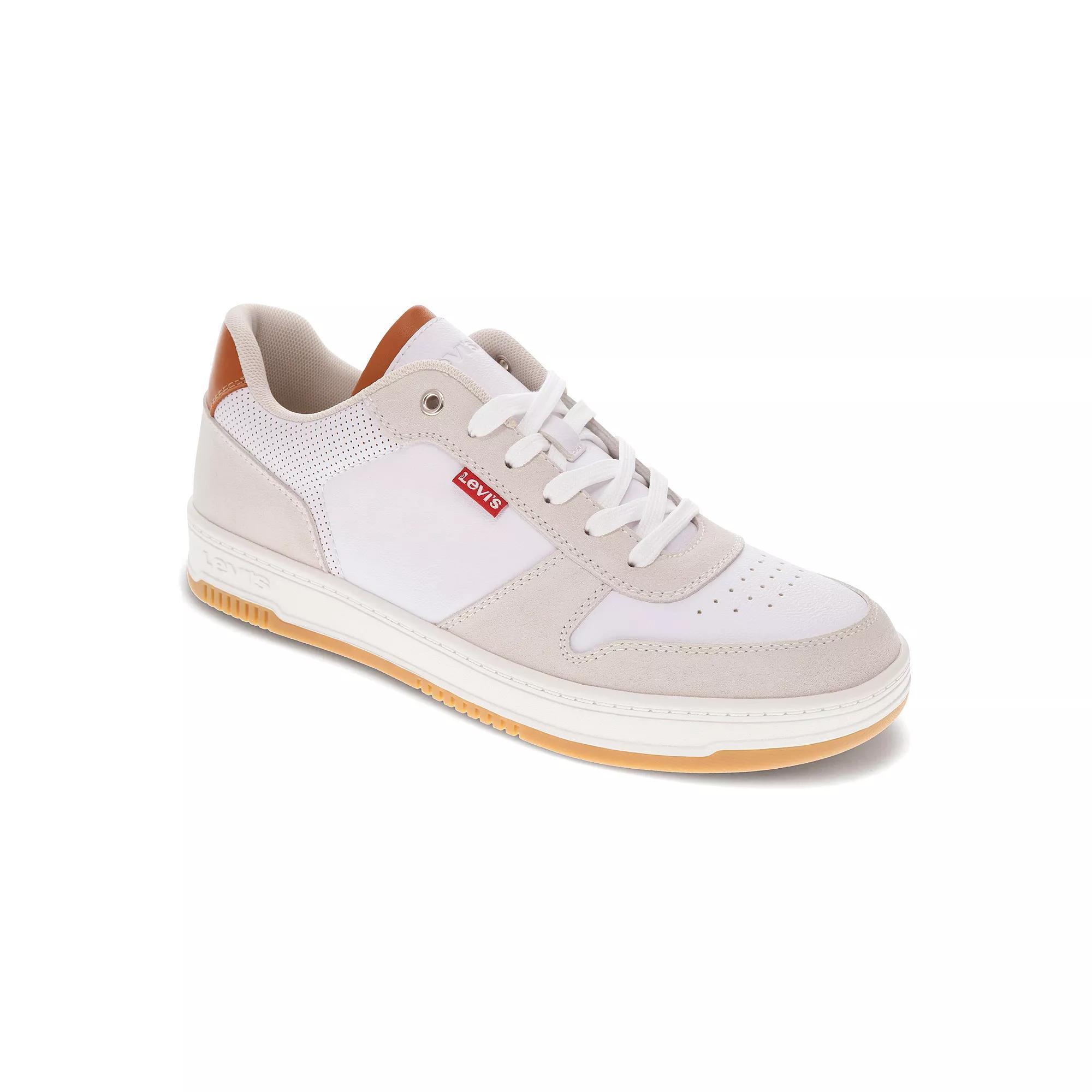 Levis Drive LO 2 Mens Sneakers White Silver Product Image
