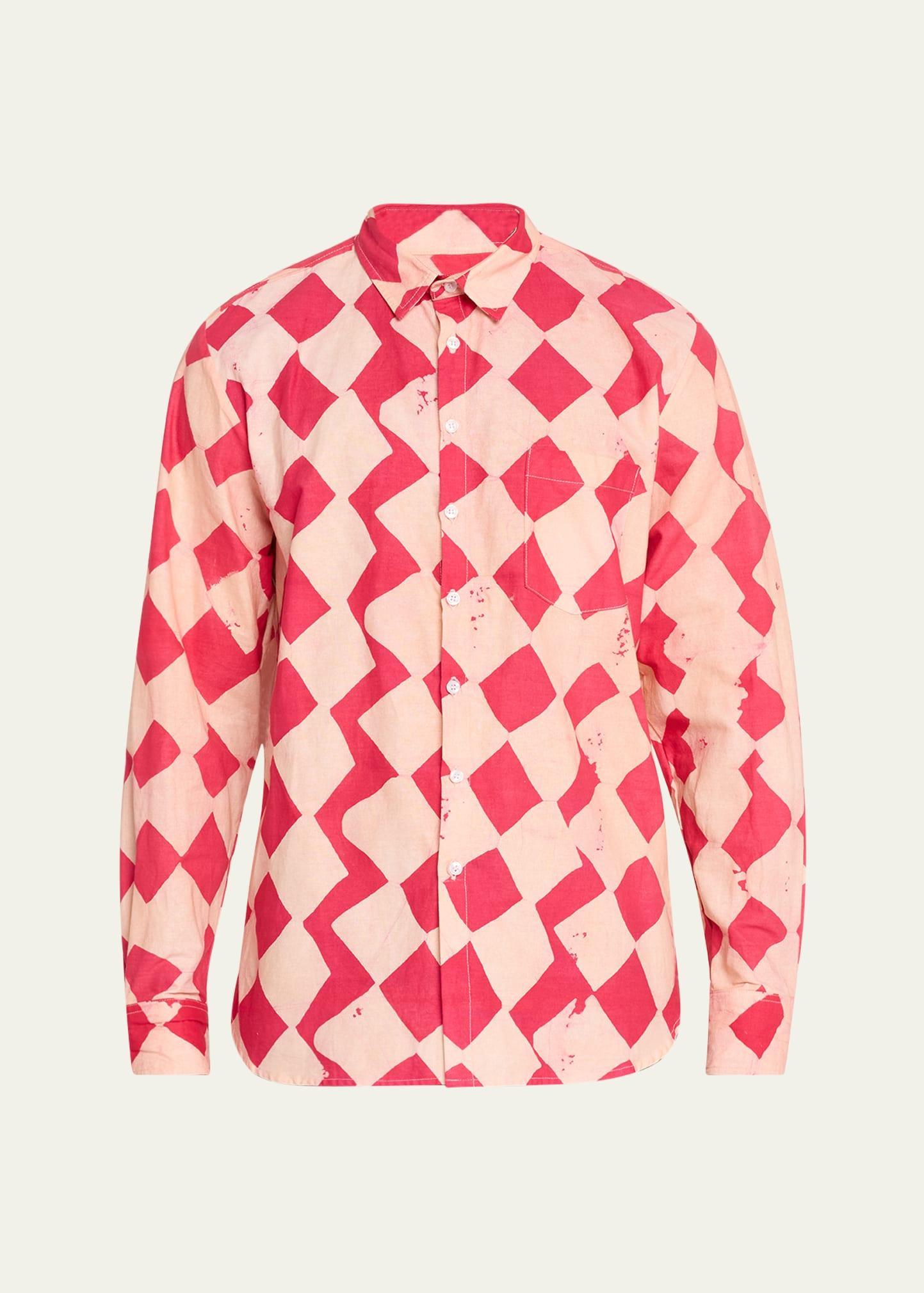 Mens Andy Batik Diamond Sport Shirt Product Image