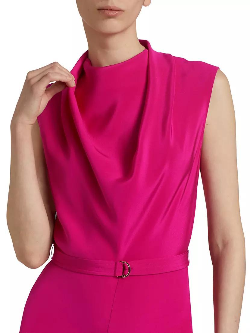 Blythe Wide-Leg Silk Jumpsuit Product Image