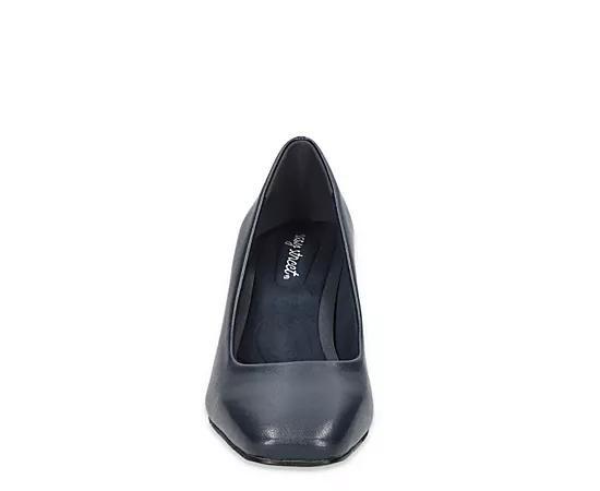 Easy Street Poet Women's Square Toe Pumps, Size: 10 Wide, Blue Product Image