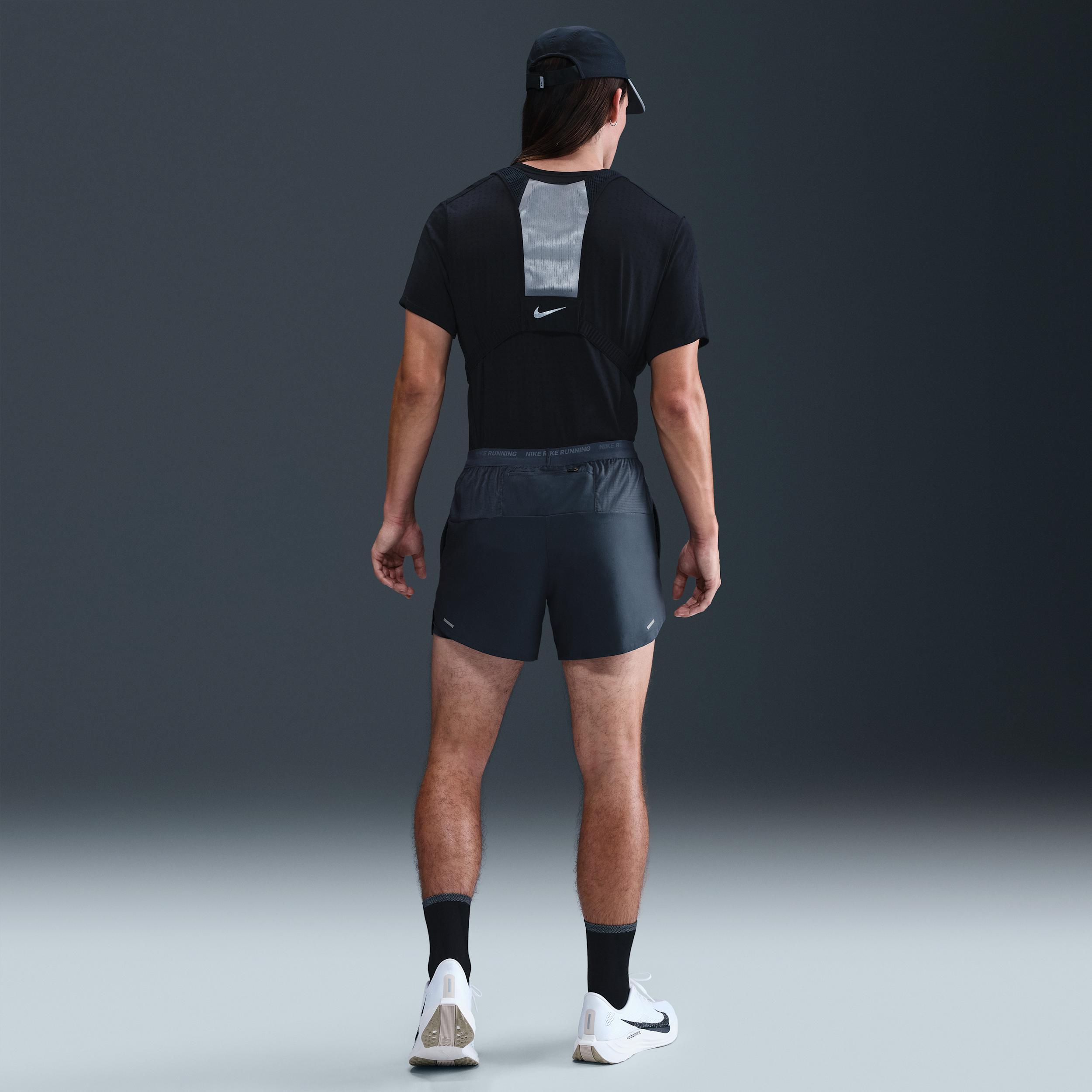 Nike Mens Dri-FIT Stride 2-in-1 5 Running Shorts in THUNBL/THUNBL/BLACK Product Image