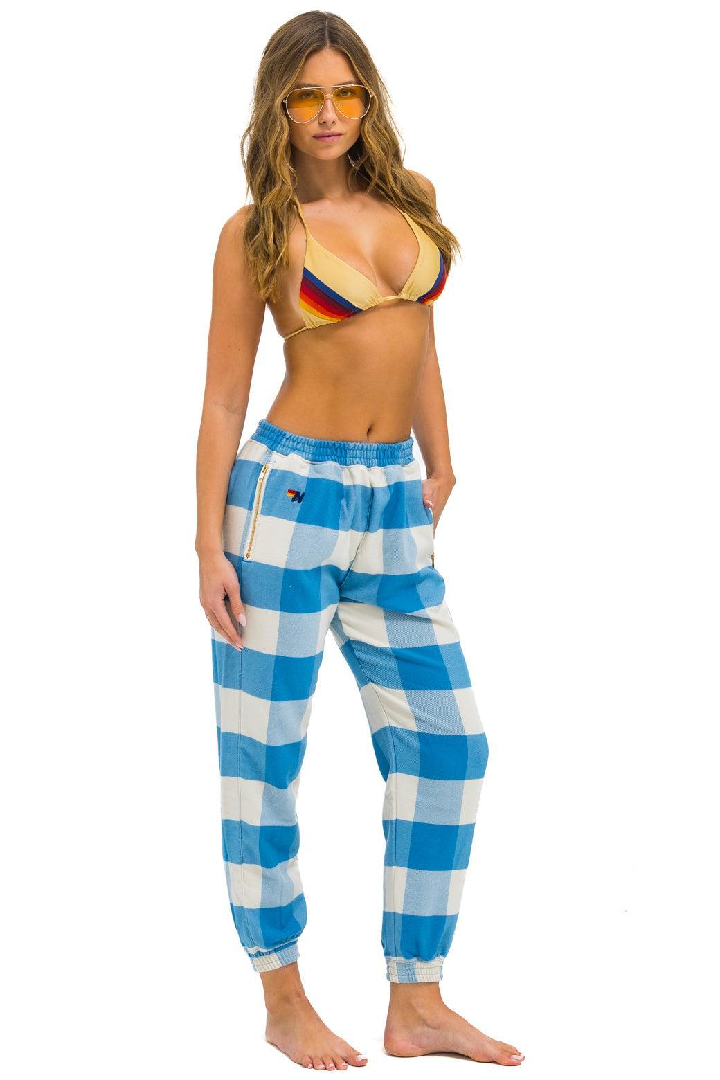 PLAID LODGE PANT - SKY PLAID Female Product Image