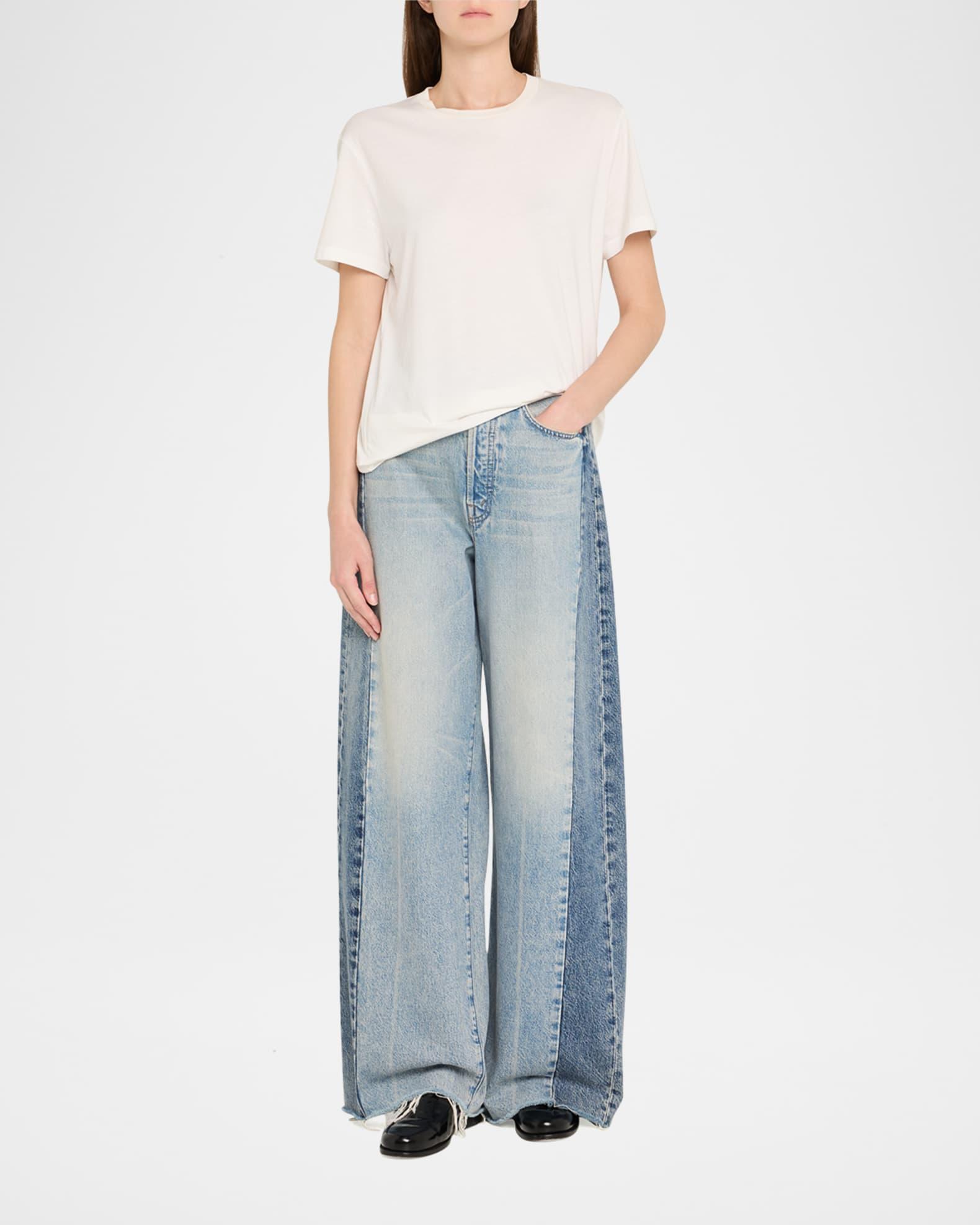 The Pipe-Dream Button Sneak Fray Jeans Product Image