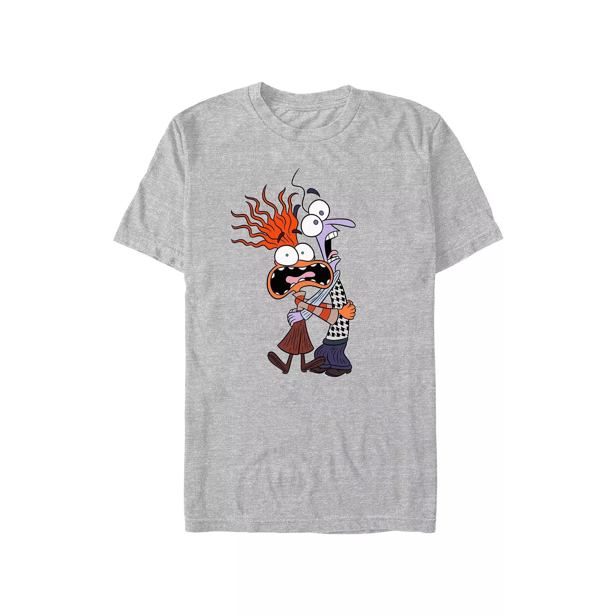 Disney's Inside Out 2 Anxiety Fear Scream Men's Graphic Tee, Size: Large, Athletic Grey Product Image
