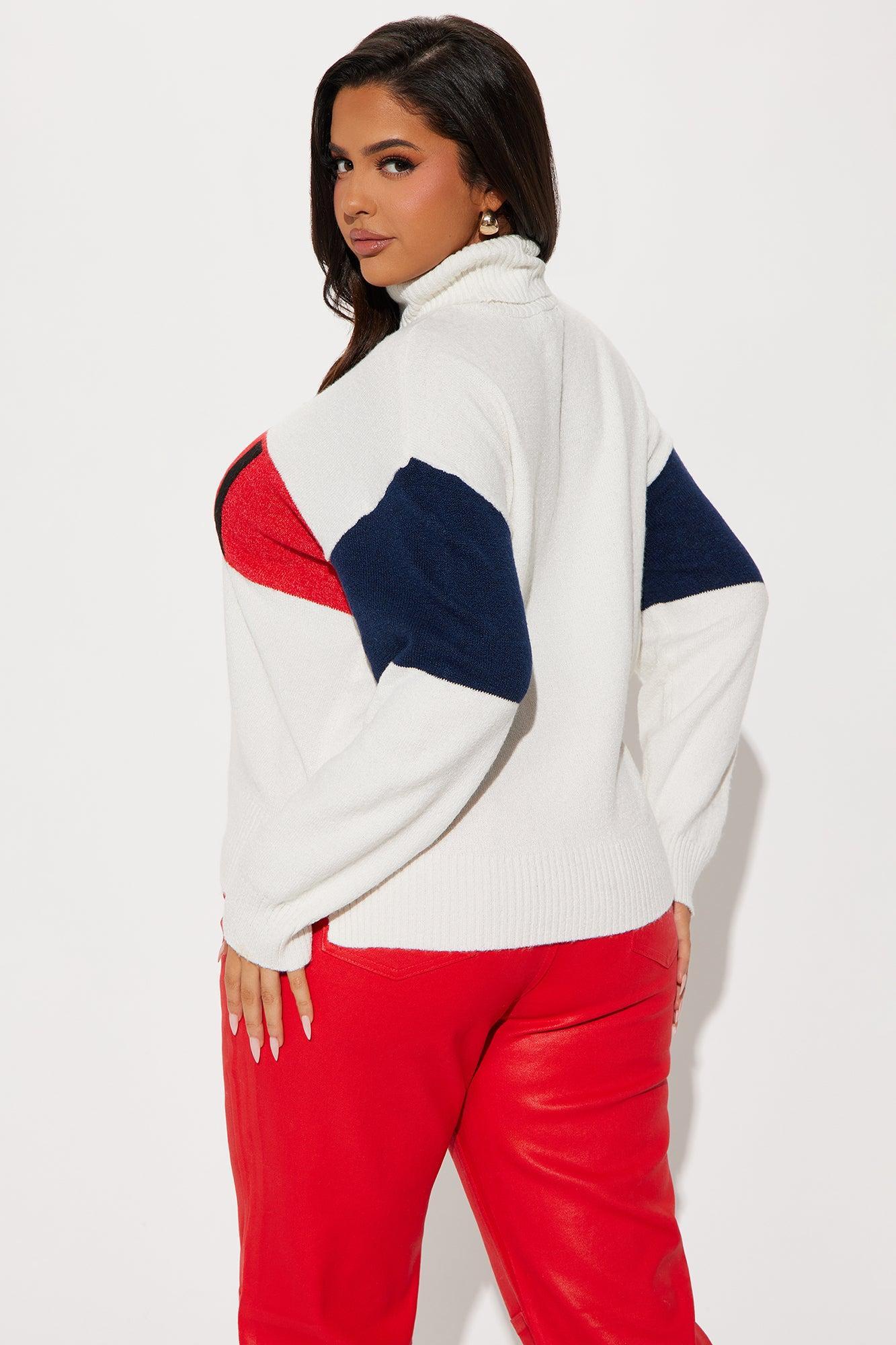 Ski Color Block Sweater - Ivory/combo Product Image