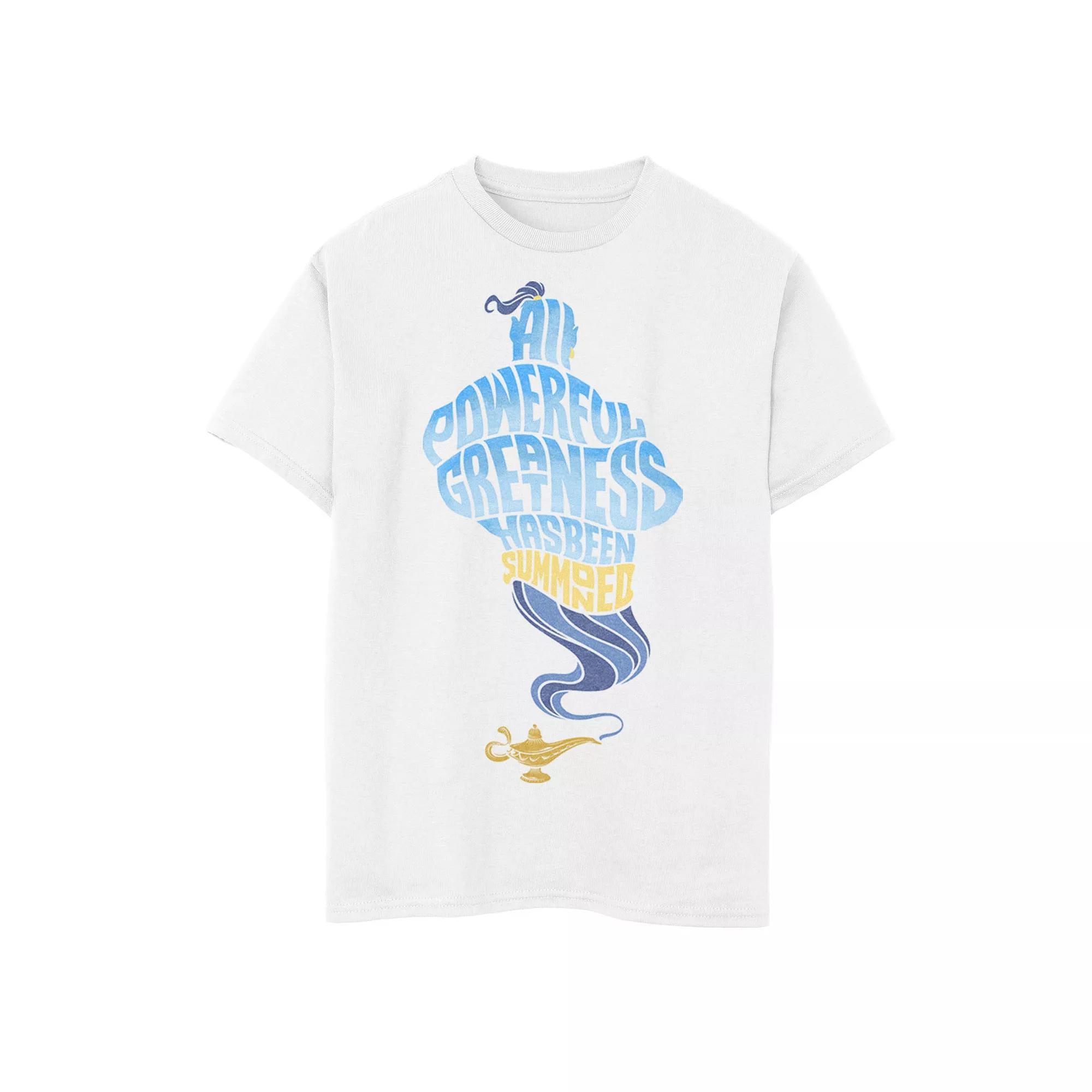 Disney's Aladdin Men's All Powerful Genie Graphic Tee, Size: Medium, White Product Image