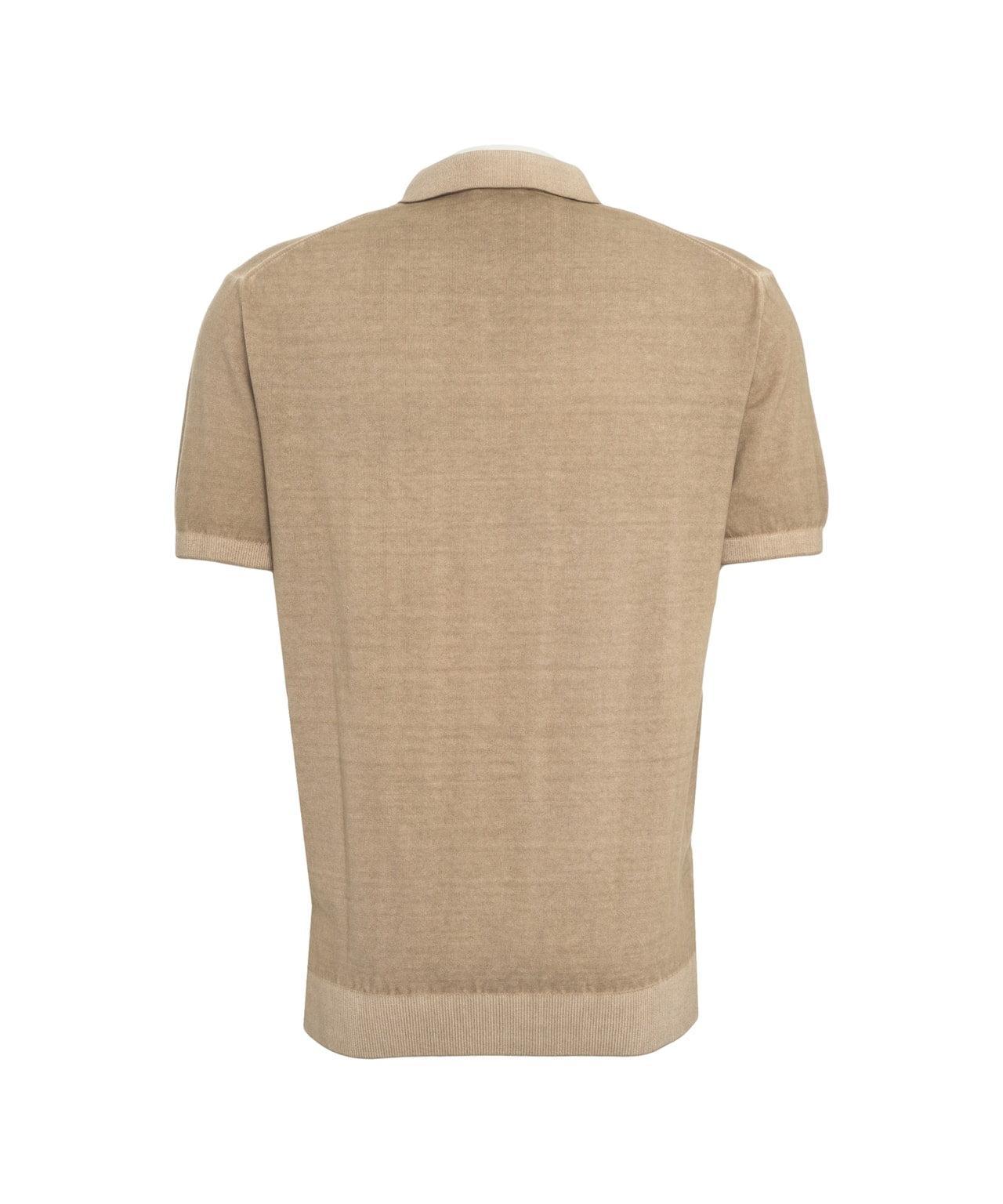 Cotton knit polo shirt Product Image