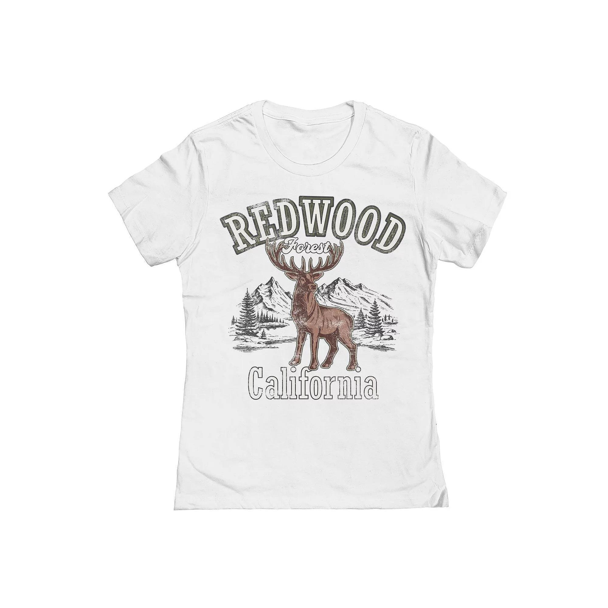 Junior's Redwood Graphic Tee, Girl's, Size: Small, White Product Image