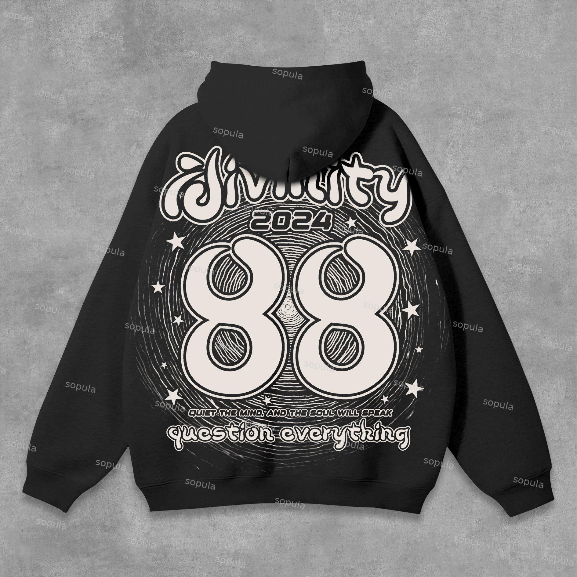 Sopula Divine Meditation No 88 Graphics Pocket Hoodie Product Image