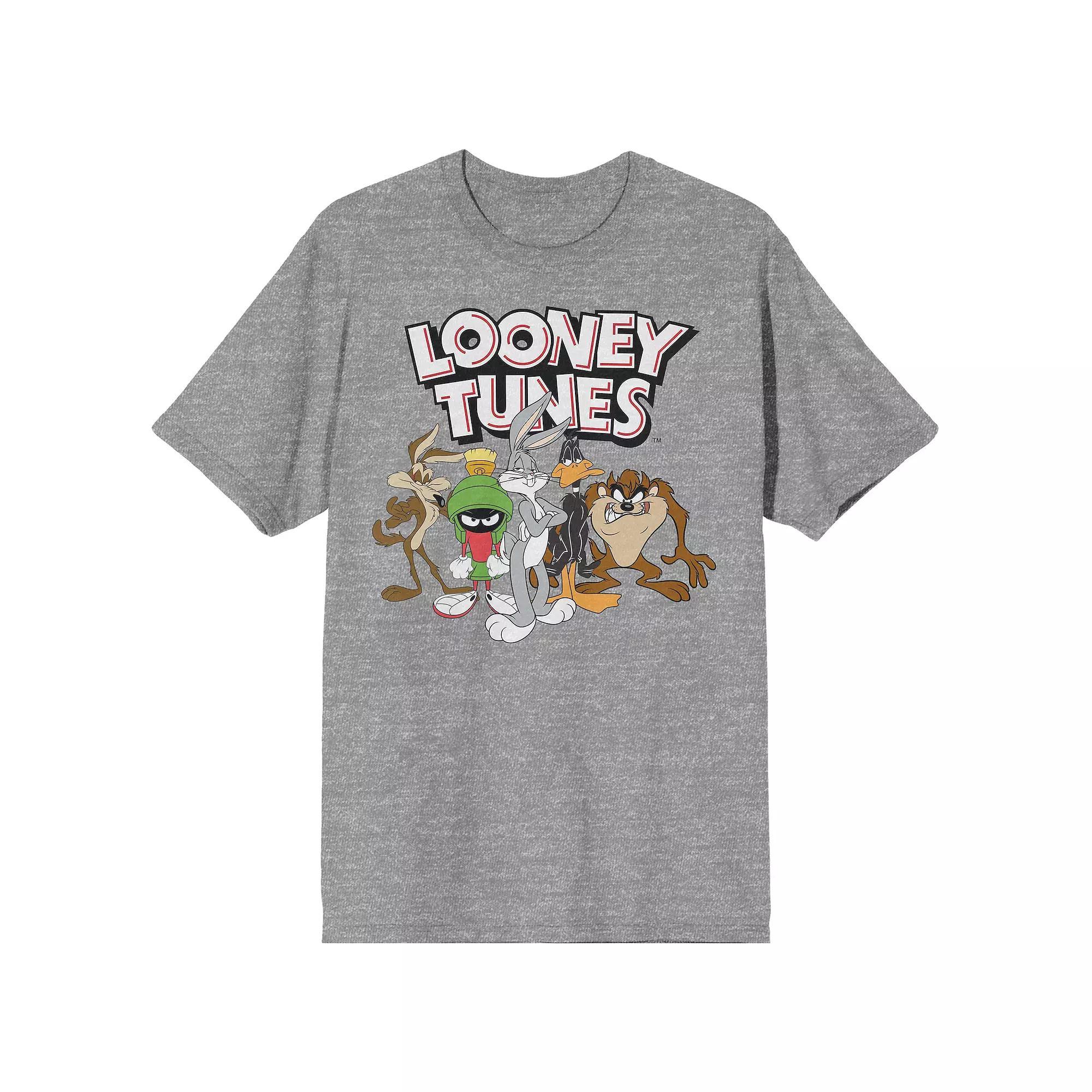 Men's Looney Tunes Character Group Graphic Tee, Size: XL, Gray Product Image
