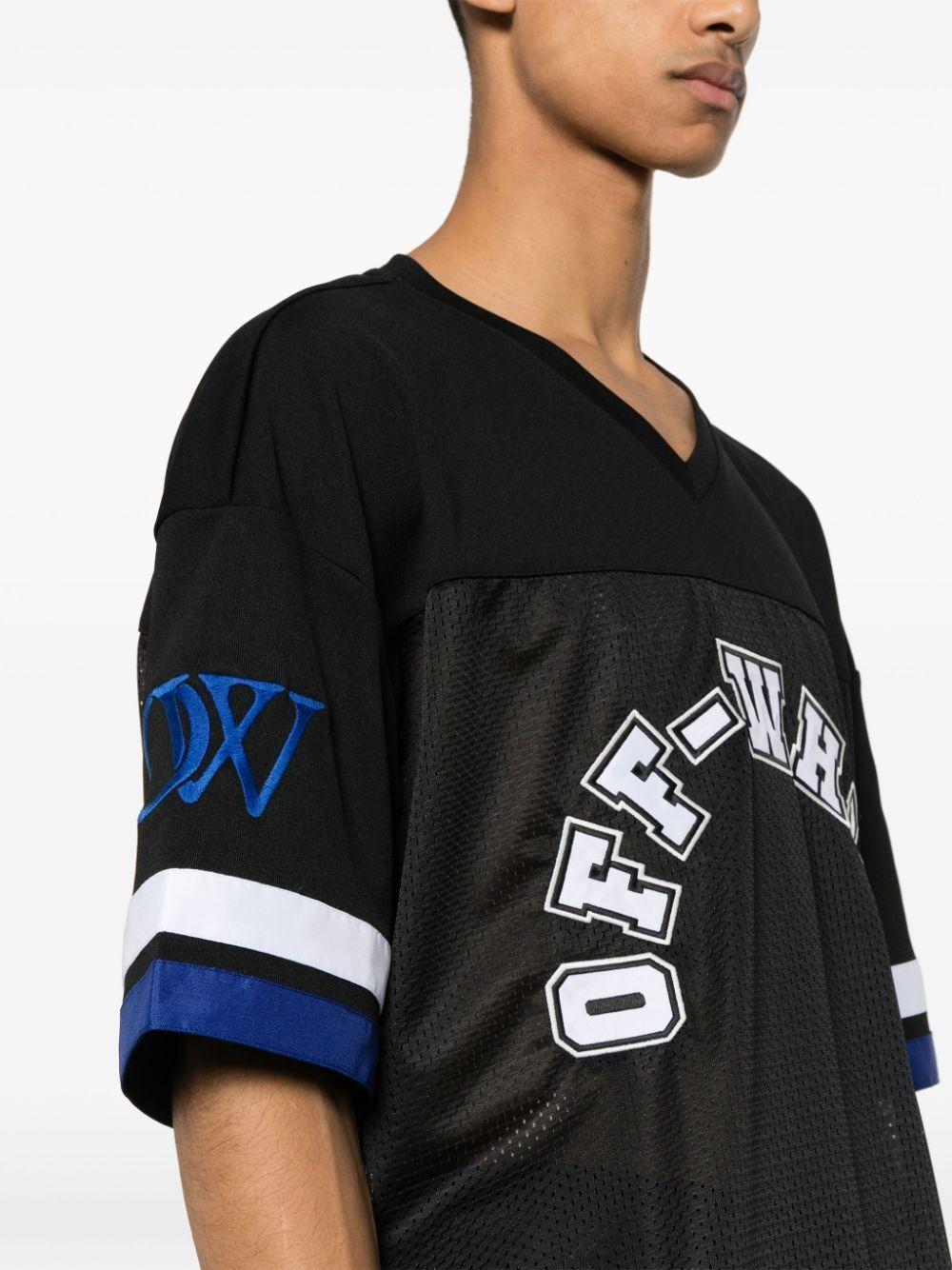 logo-appliqué panelled T-shirt Product Image