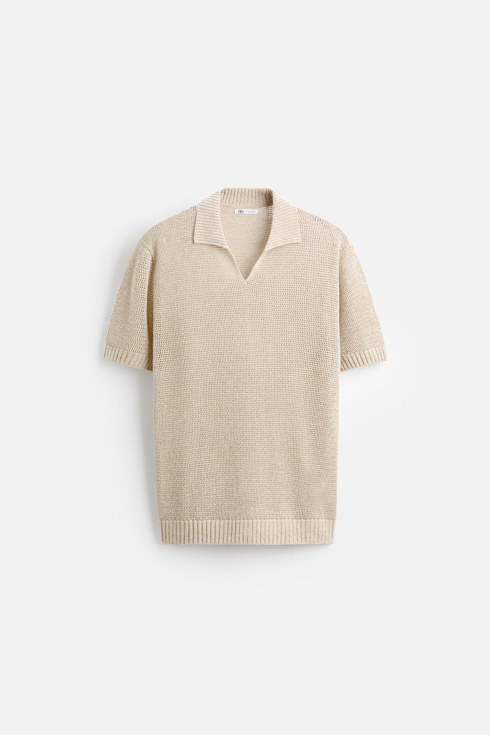 OPEN KNIT POLO Product Image