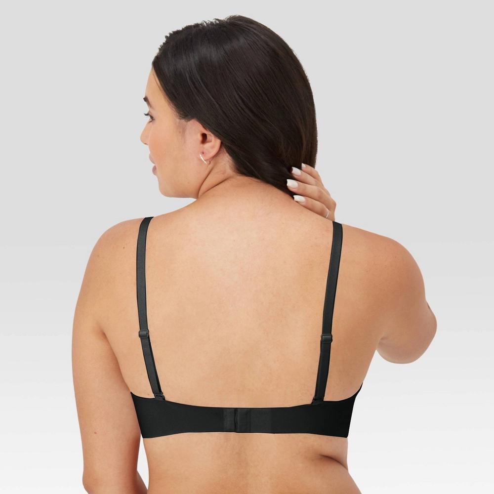 Maidenform M Women's Mesh Trim Triangle Bralette MBT105 - Black XL: Lightly Lined, Adjustable Straps, Recycled Nylon Product Image