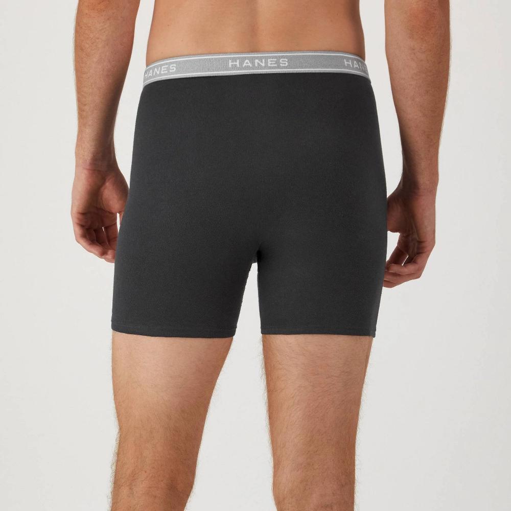 Hanes Men's Boxer Briefs 5pk - Black M: Tagless, Breathable, Moisture Wicking, Lightweight Fabric Product Image