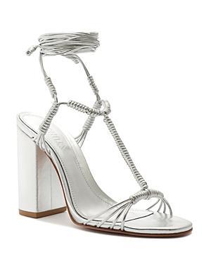 Schutz Womens Amunet T Strap Ankle Tie Block Heel Sandals Product Image