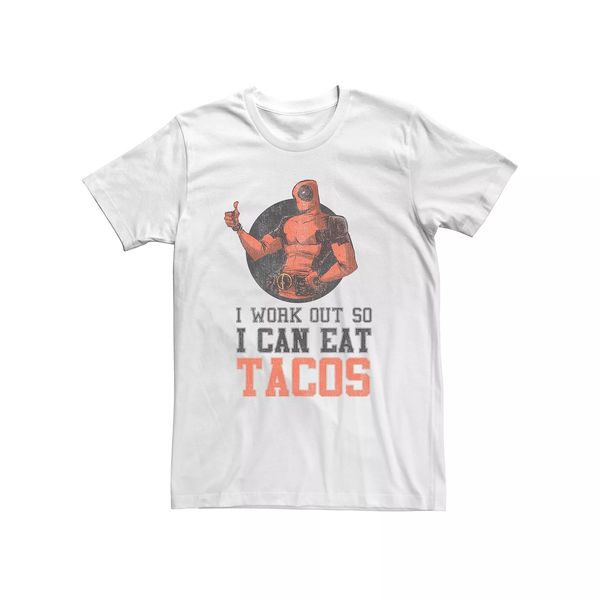 Men's Deadpool Taco Tee, Size: XXL, White Product Image
