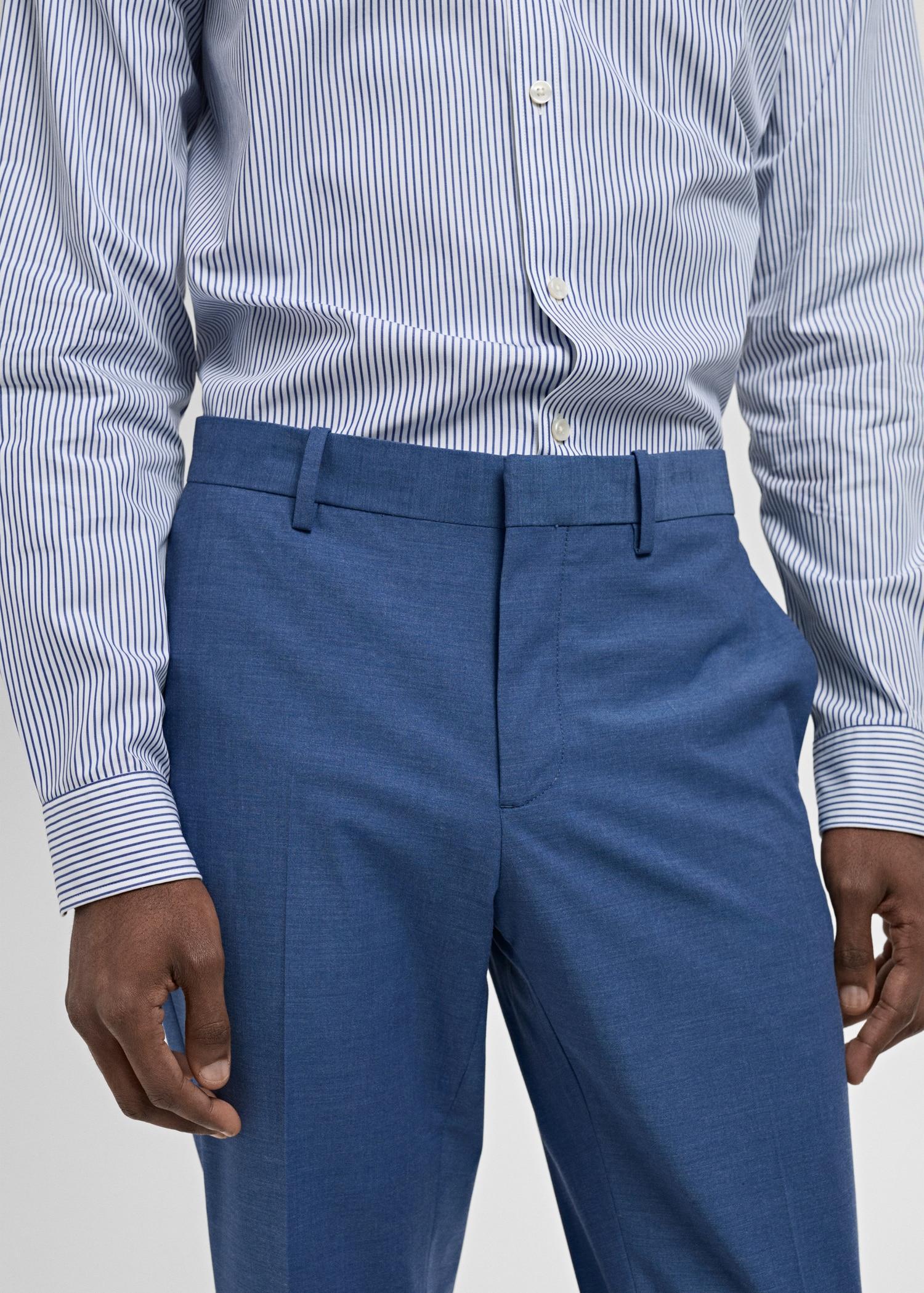 Stretch fabric super slim-fit suit trousers - Men | MANGO USA Product Image