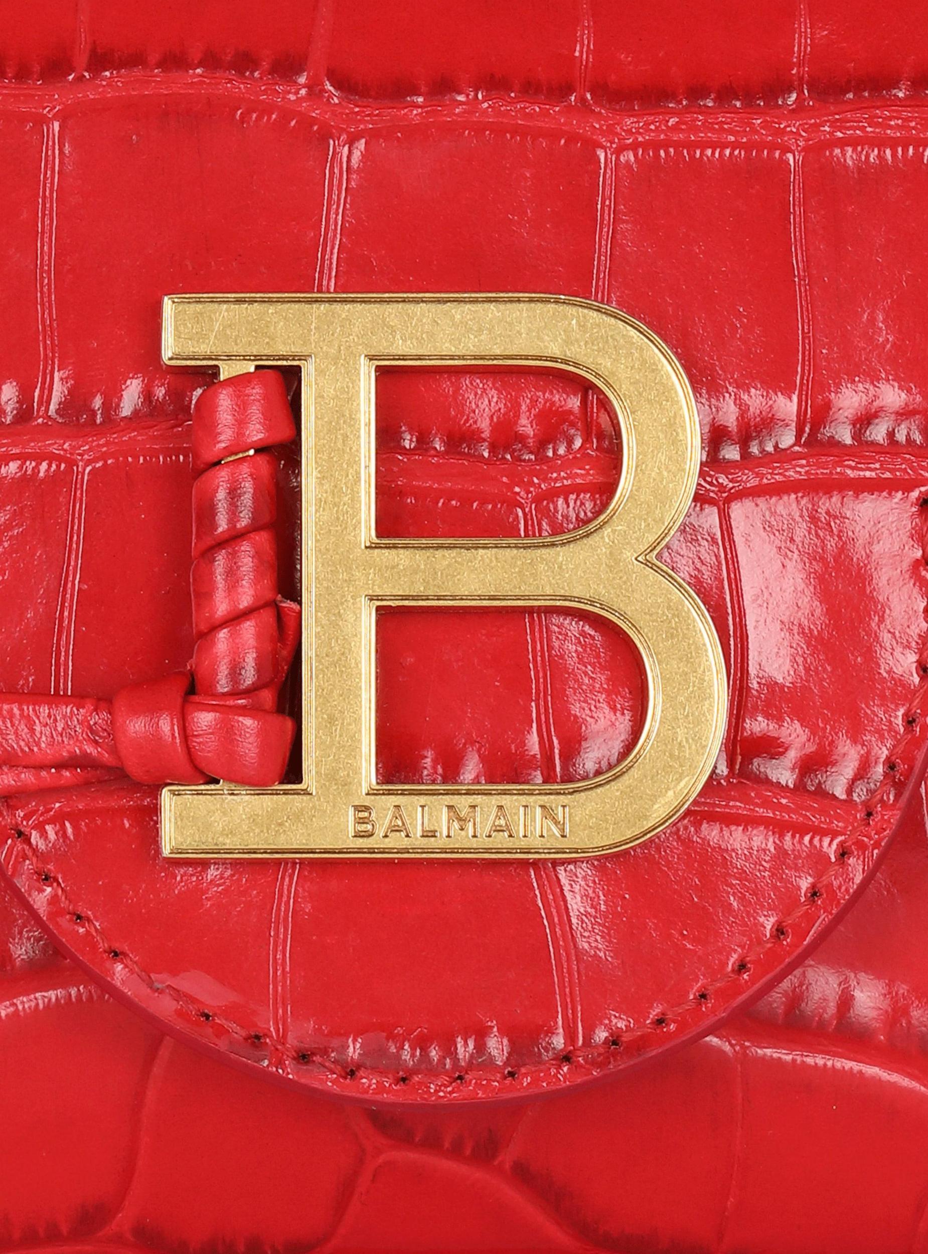 B-Buzz mini bag in crocodile-print leather Product Image