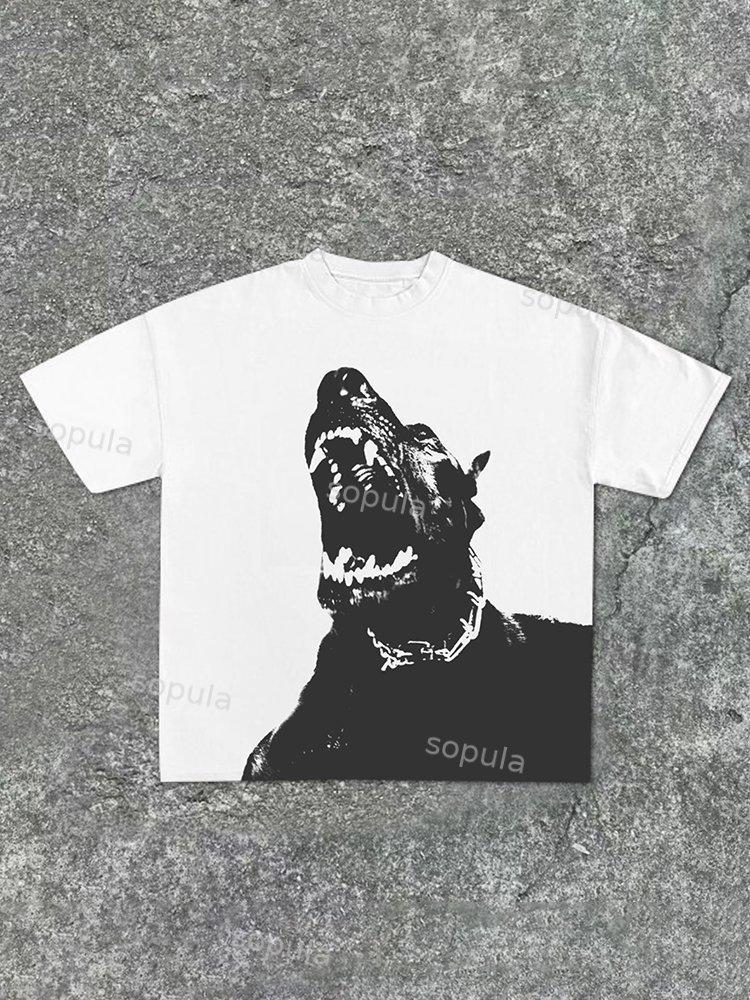 Sopula Retro Dorberm Short Sleeve Cotton T-Shirt Product Image