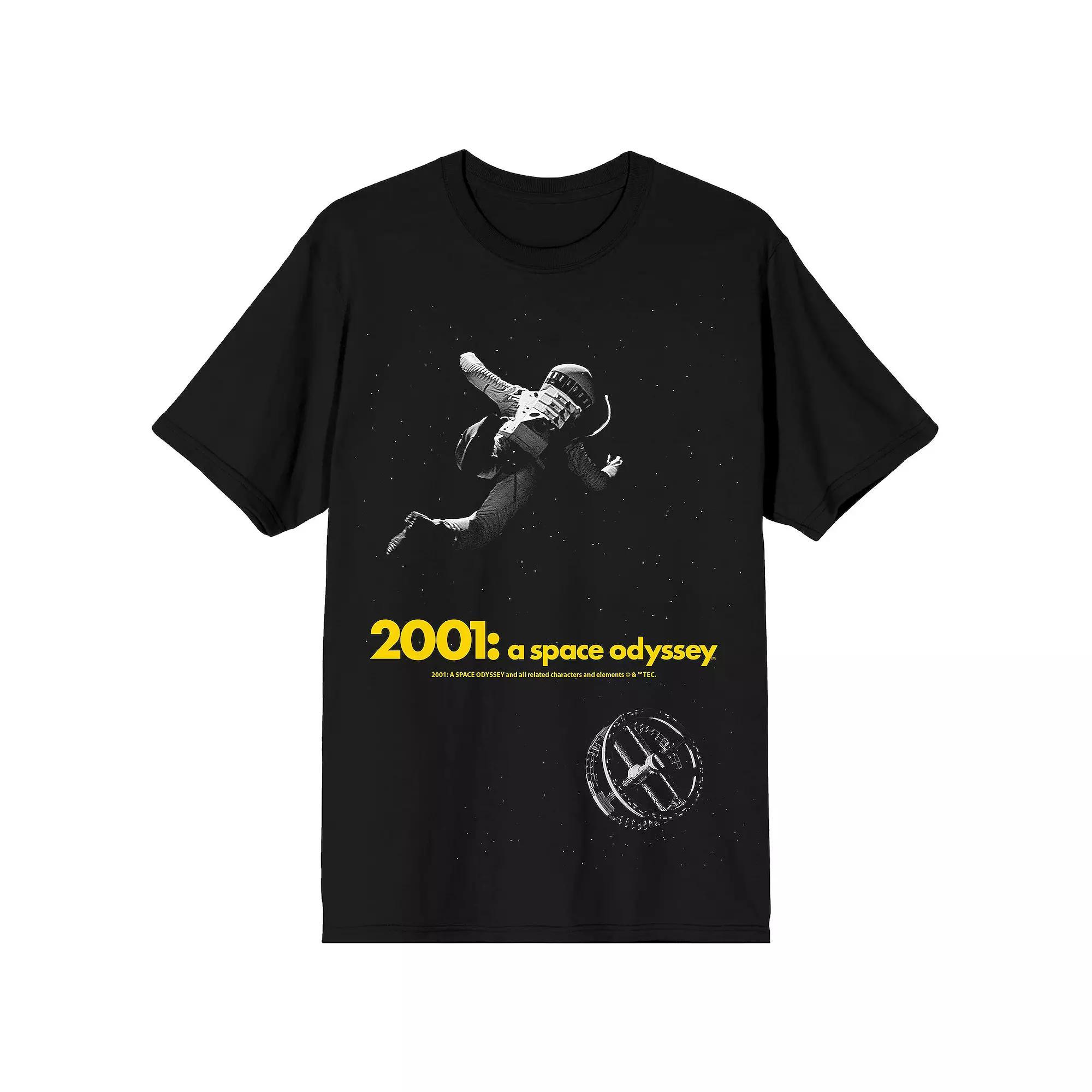 Men's 2001 A Space Odyssey Screenshot Collage Art Graphic Tee, Size: XL, Black Product Image