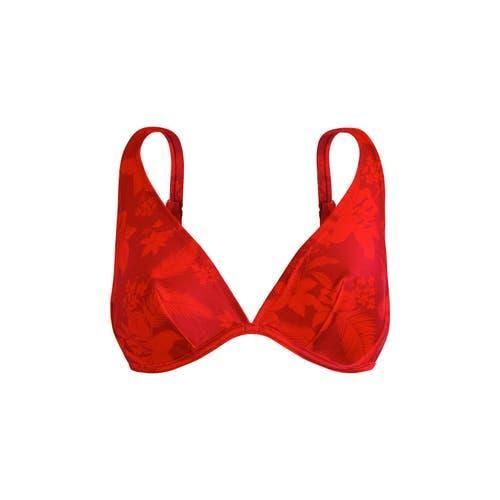 Womens Flower Power Stretch-Jersey Bikini Top Product Image