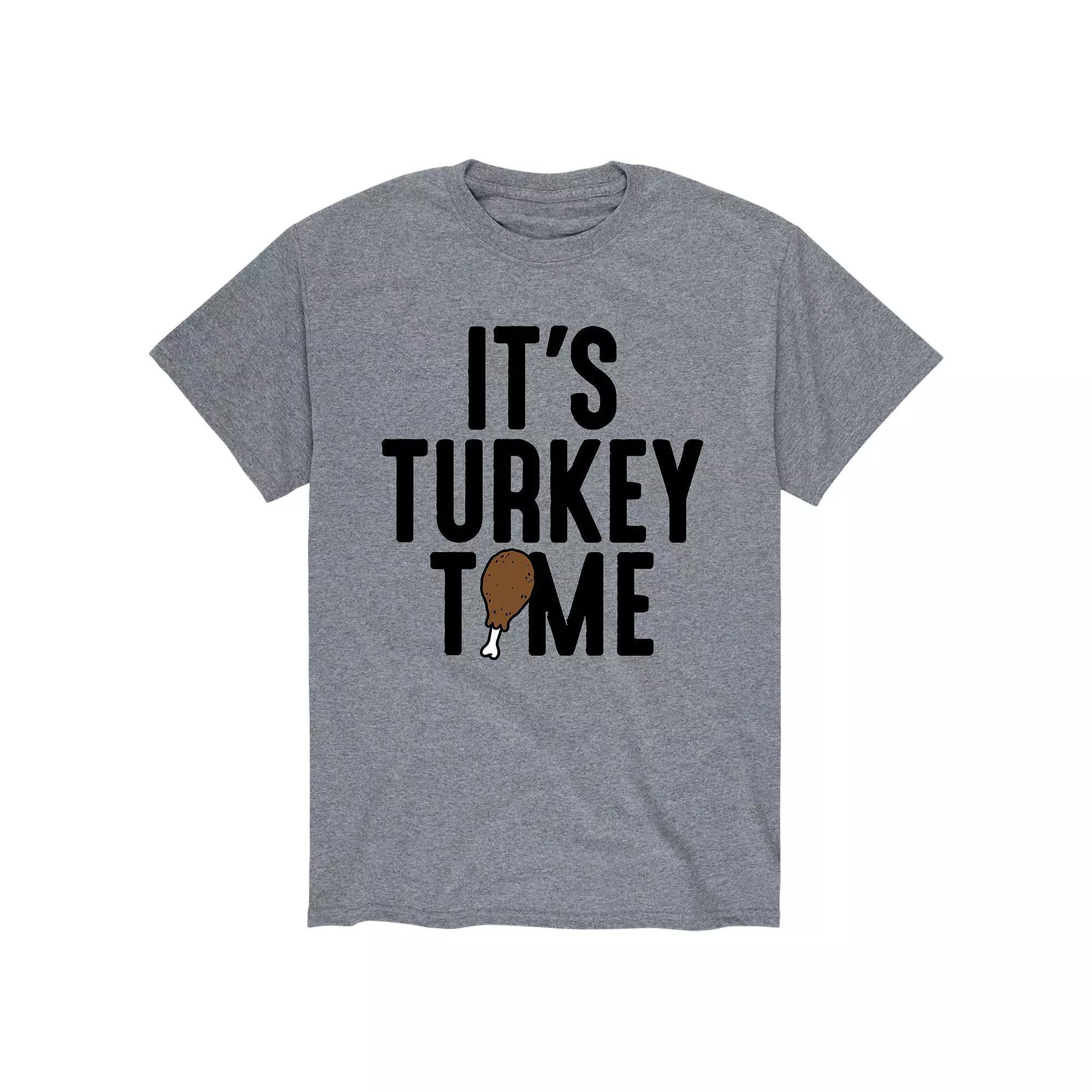 Men's Its Turkey Time Tee, Size: Small, Gray Product Image