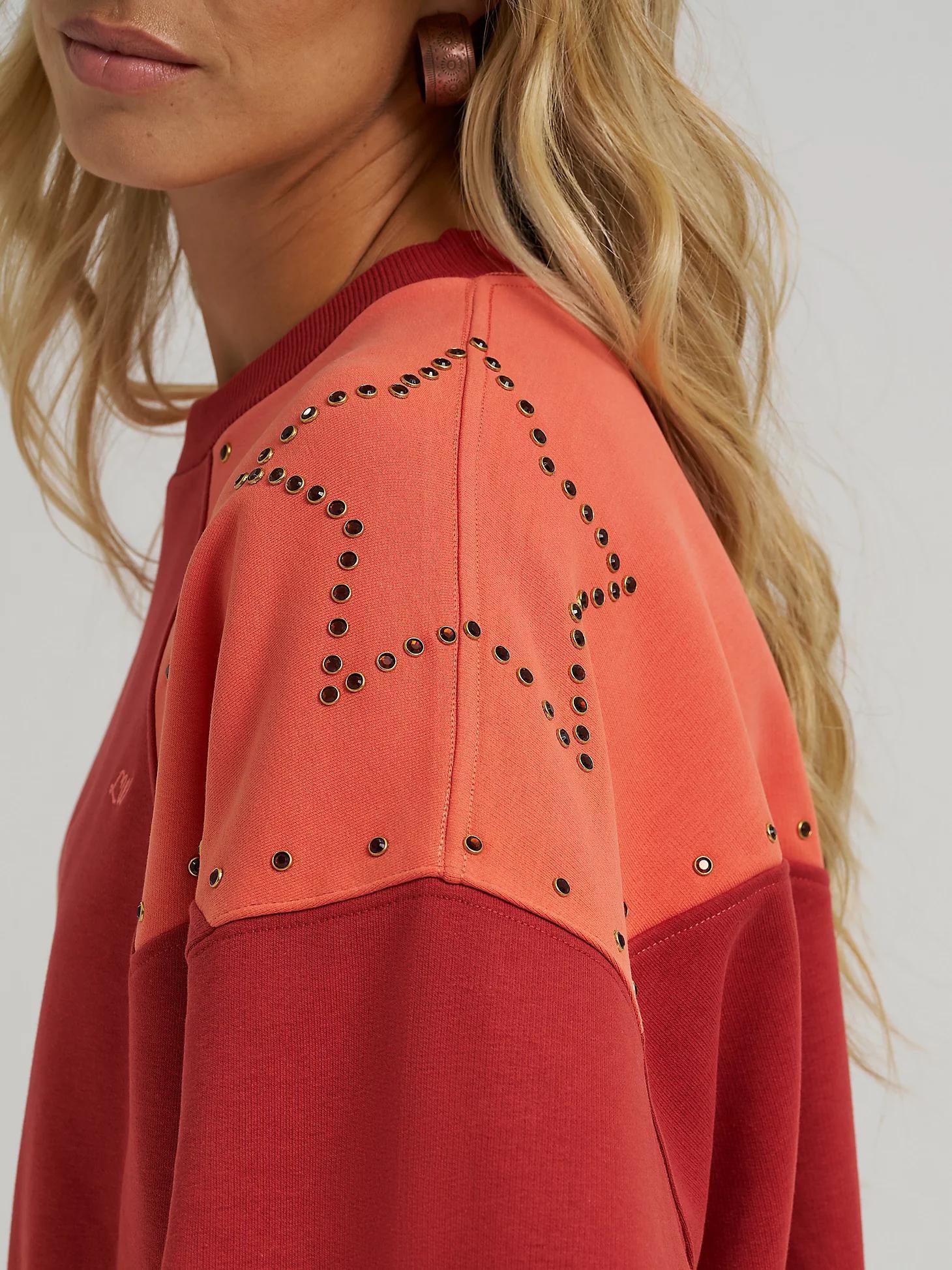 Wrangler x Lainey Wilson Studded Star Crewneck Pullover | Women's JACKETS & OUTERWEAR | Wrangler® Product Image