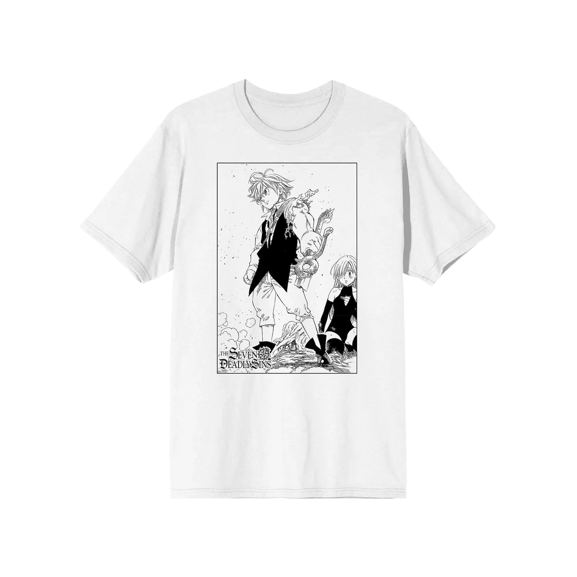 Men's Seven Deadly Sins Meliodas Graphic Tee, Size: Medium, White Product Image