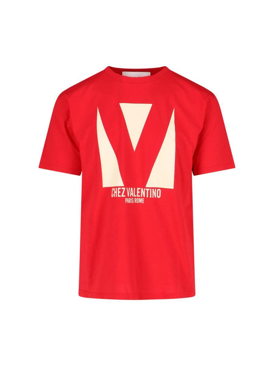 VALENTINO T-shirt Logo In Red Product Image