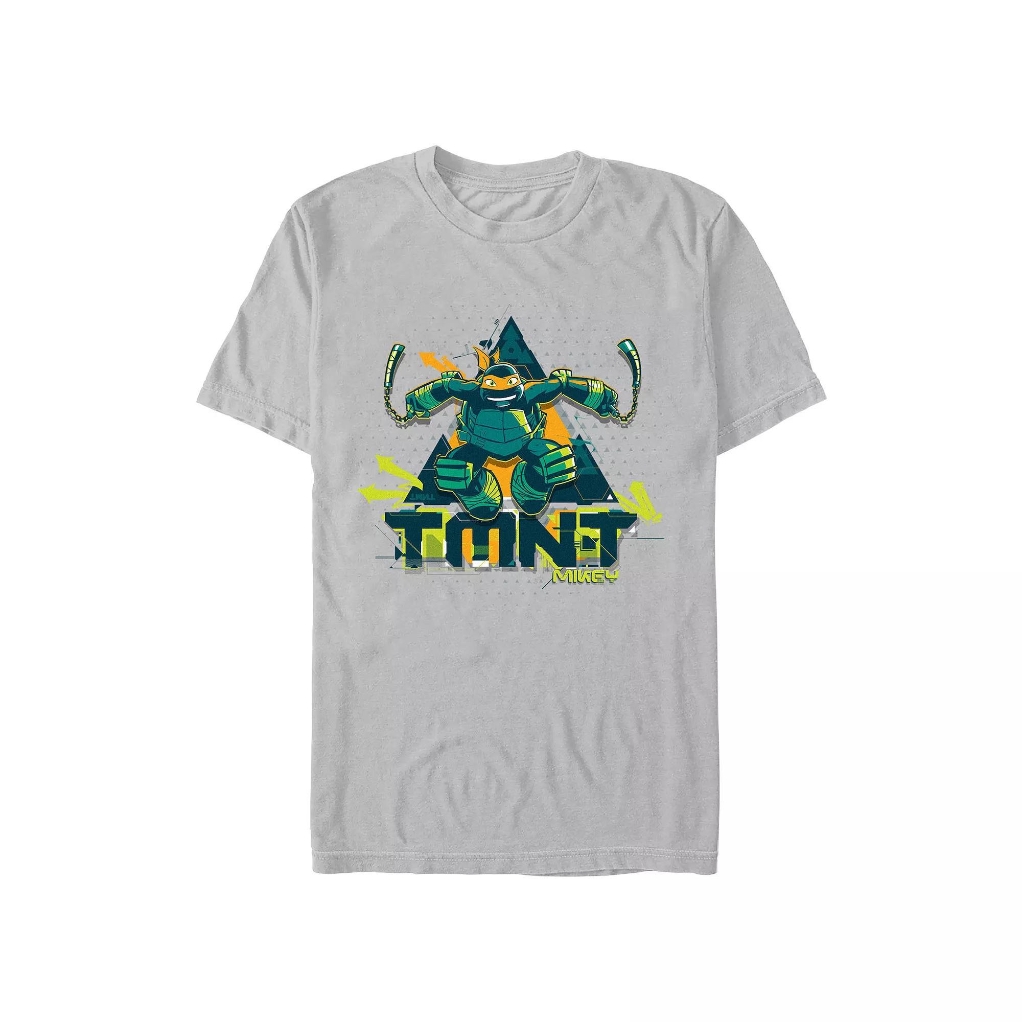 Men's Teenage Mutant Ninja Turtles Mikey Graphic Tee, Size: Medium, Silver Product Image