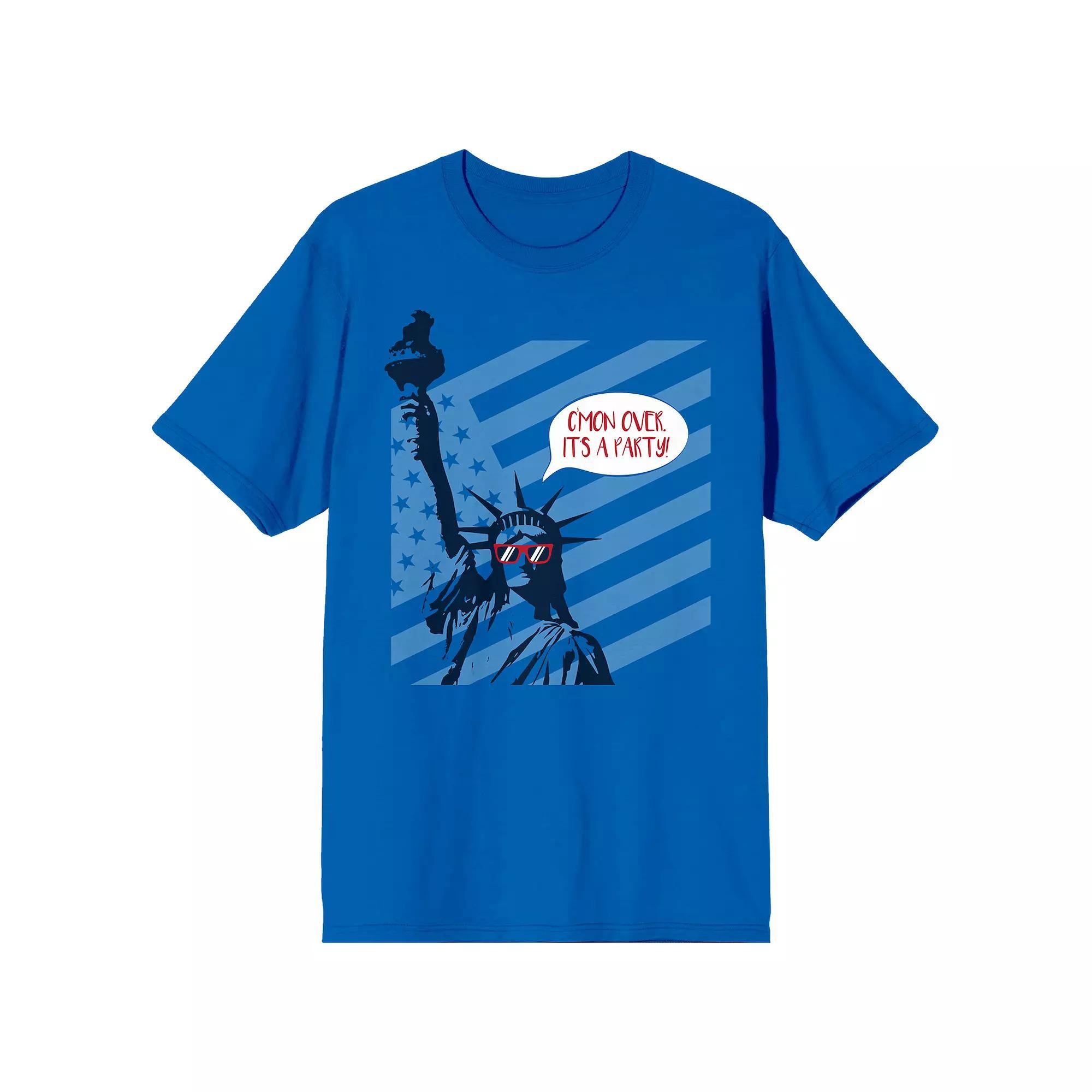 Men's Americana Statue Of Liberty Graphic Tee, Size: Medium, Blue Product Image