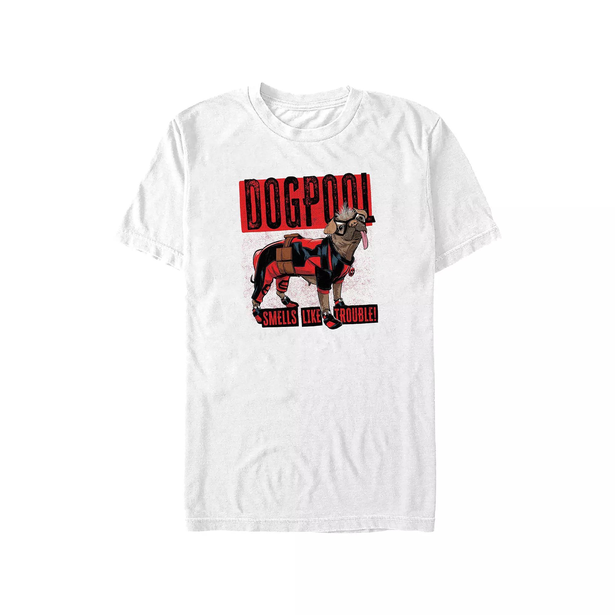 Big & Tall Marvel Deadpool & Wolverine Dogpool Smells Like Trouble Graphic Tee, Men's, Size: 3XB, White Product Image