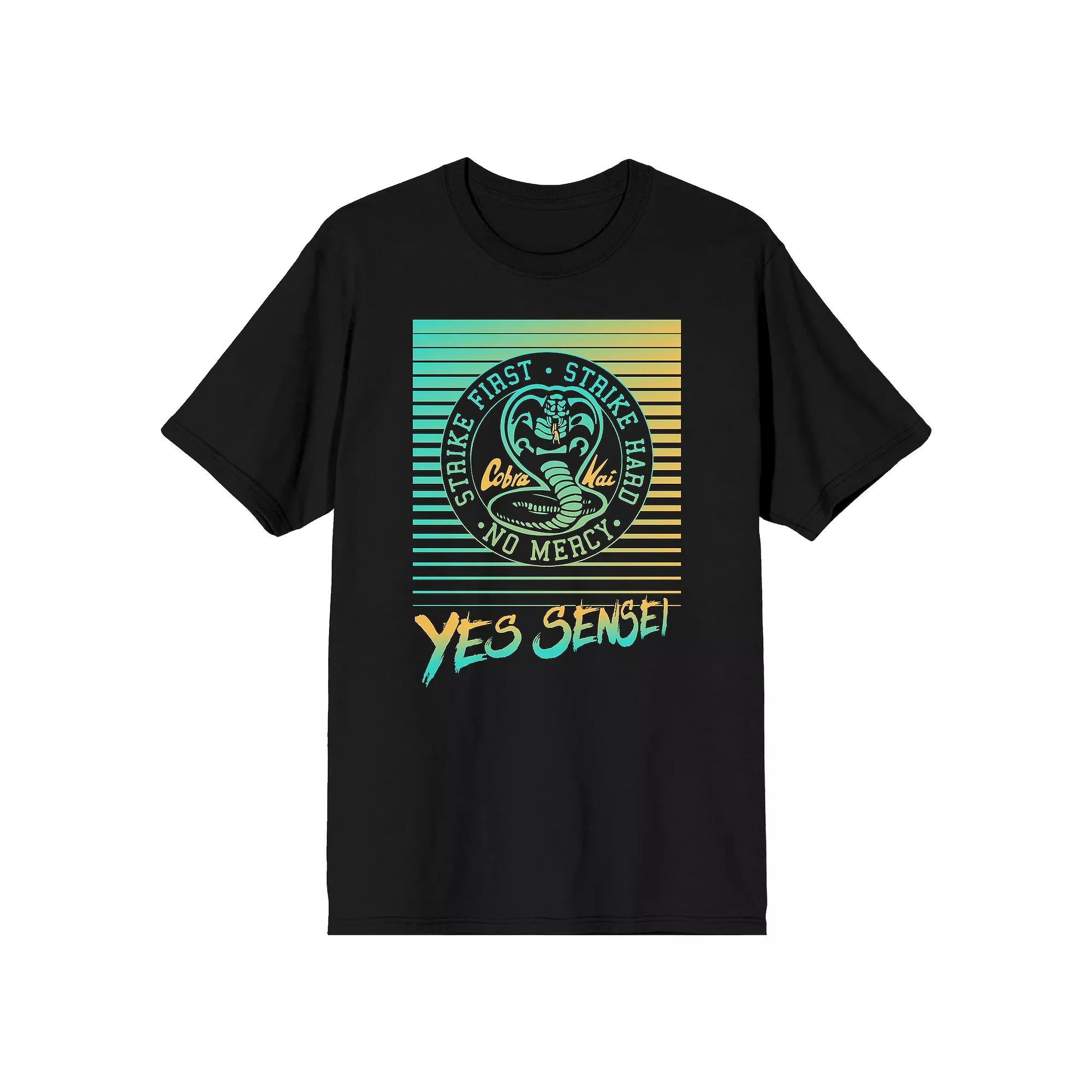 Men's Cobra Kai Yes Sensei Tee, Size: Large, Black Product Image
