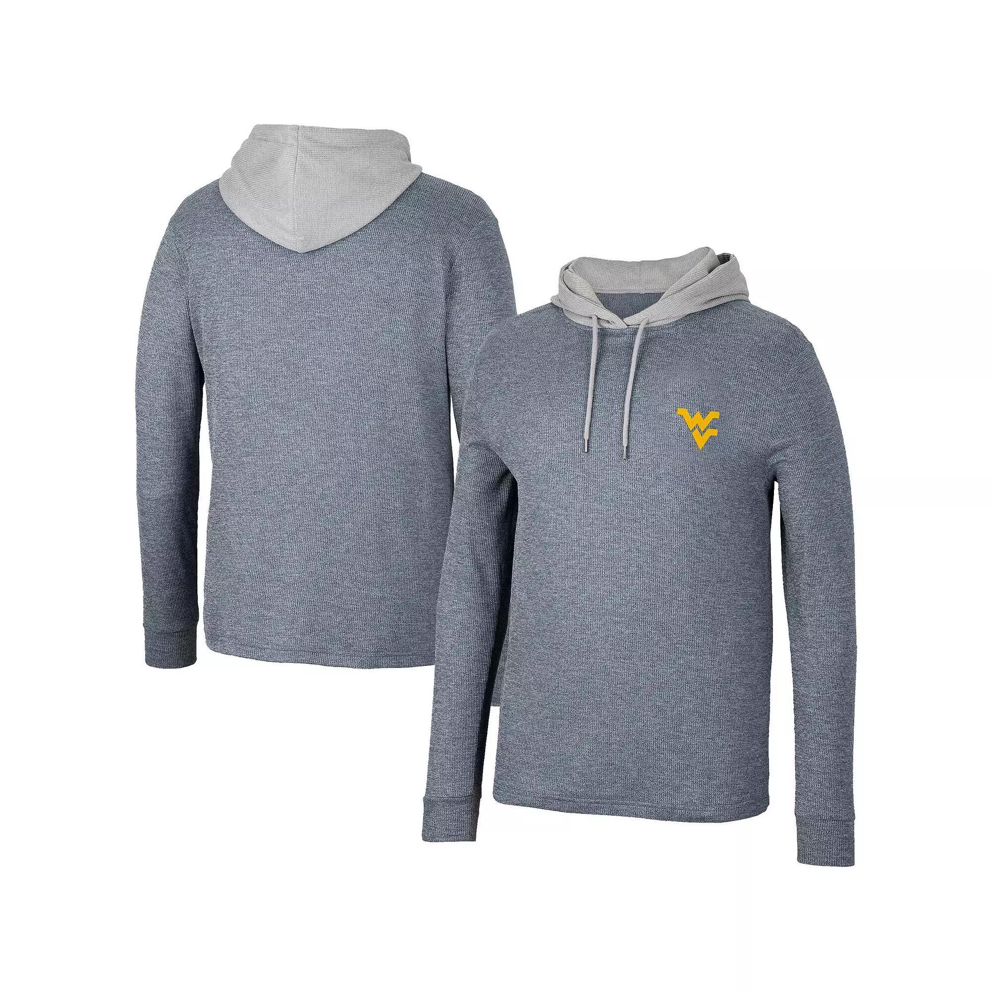 Men's Colosseum Navy Gonzaga Bulldogs Ballot Waffle-Knit Thermal Long Sleeve Hoodie T-Shirt, Size: XL, Zag Blue Product Image