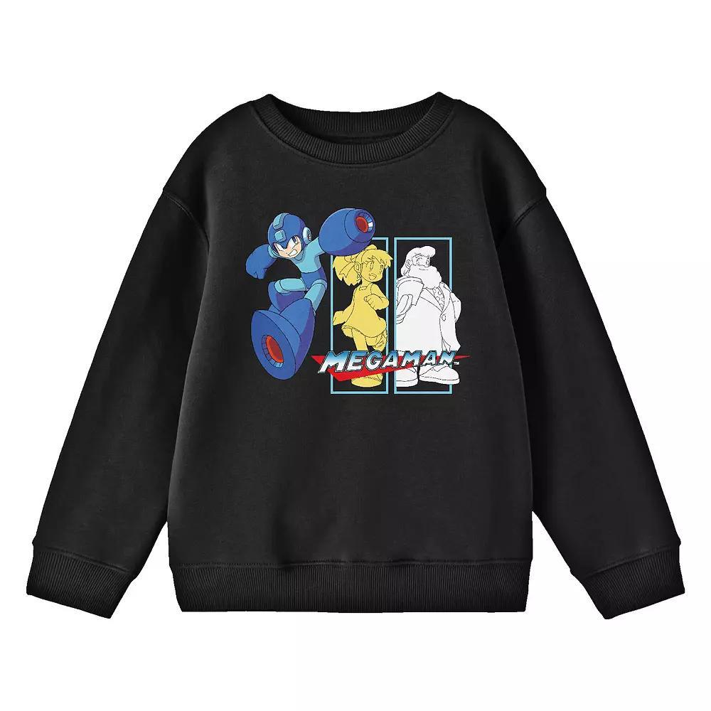 Boys 8-20 Mega Man Dr. Wily Dr. Light Long Sleeve Graphic Tee, Boy's, Size: Small, Gray Product Image