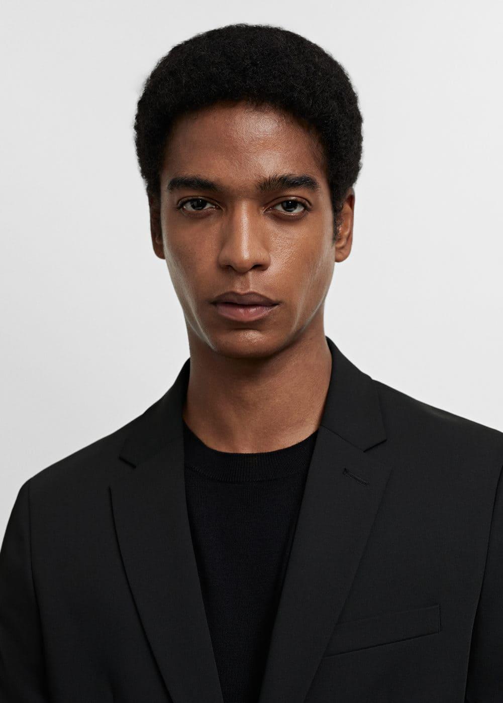 Super slim-fit suit blazer in stretch fabric - Men | MANGO USA Product Image