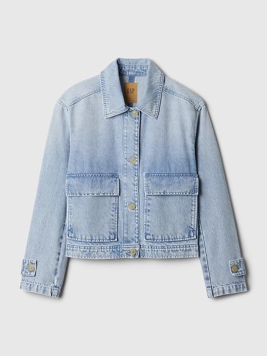 Denim Utility Shirt Jacket Product Image