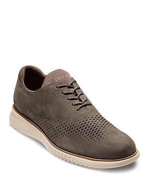 Cole Haan Mens 2.ZERGRAND Nubuck Stitchlite Laser Cut Oxfords Product Image