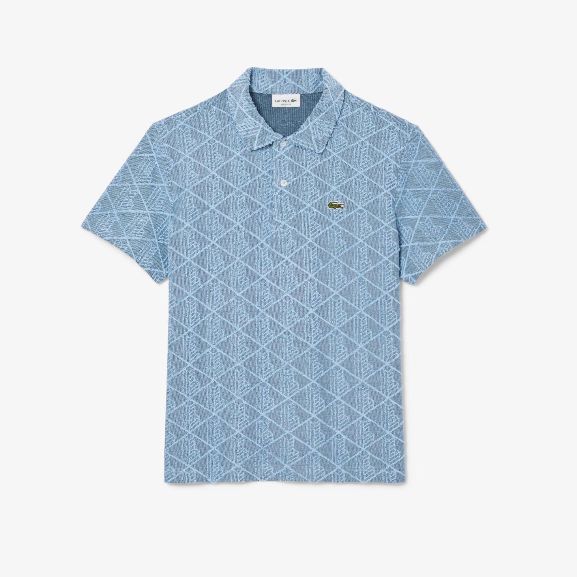 Classic Fit Monogram Terry Polo Shirt Product Image