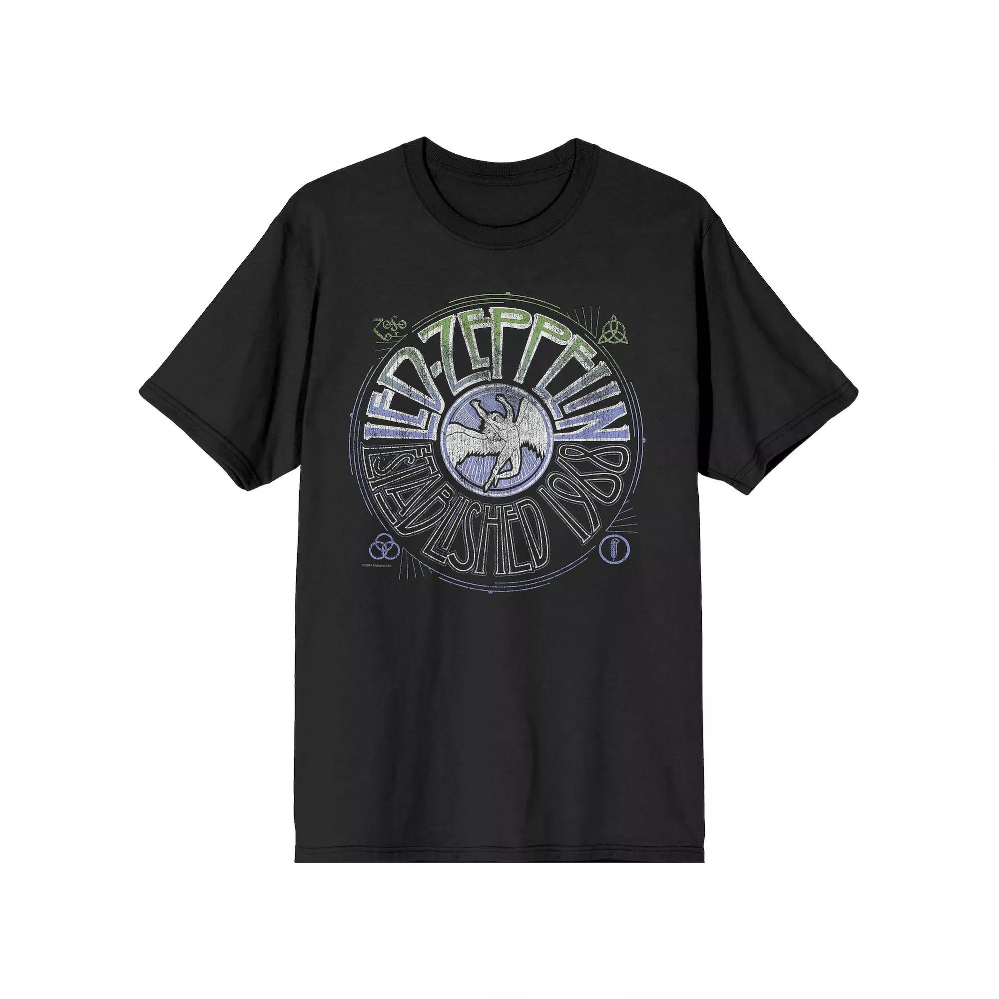 Men's Led Zeppelin Established 1968 Graphic Tee, Size: Small, Black Product Image
