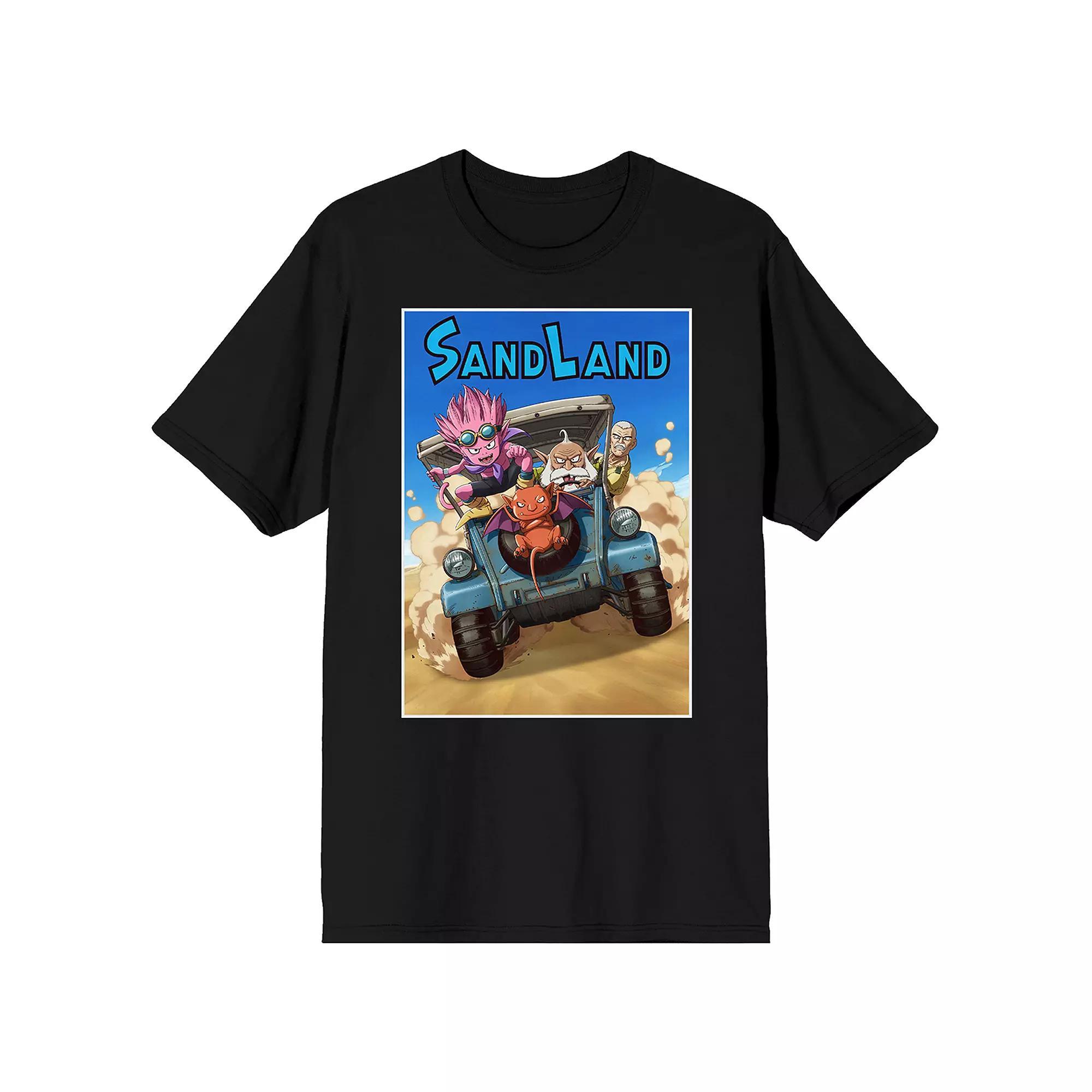 Men's Sand Land Main Characters Short Sleeve Graphic T-Shirt, Size: Medium, Black Product Image