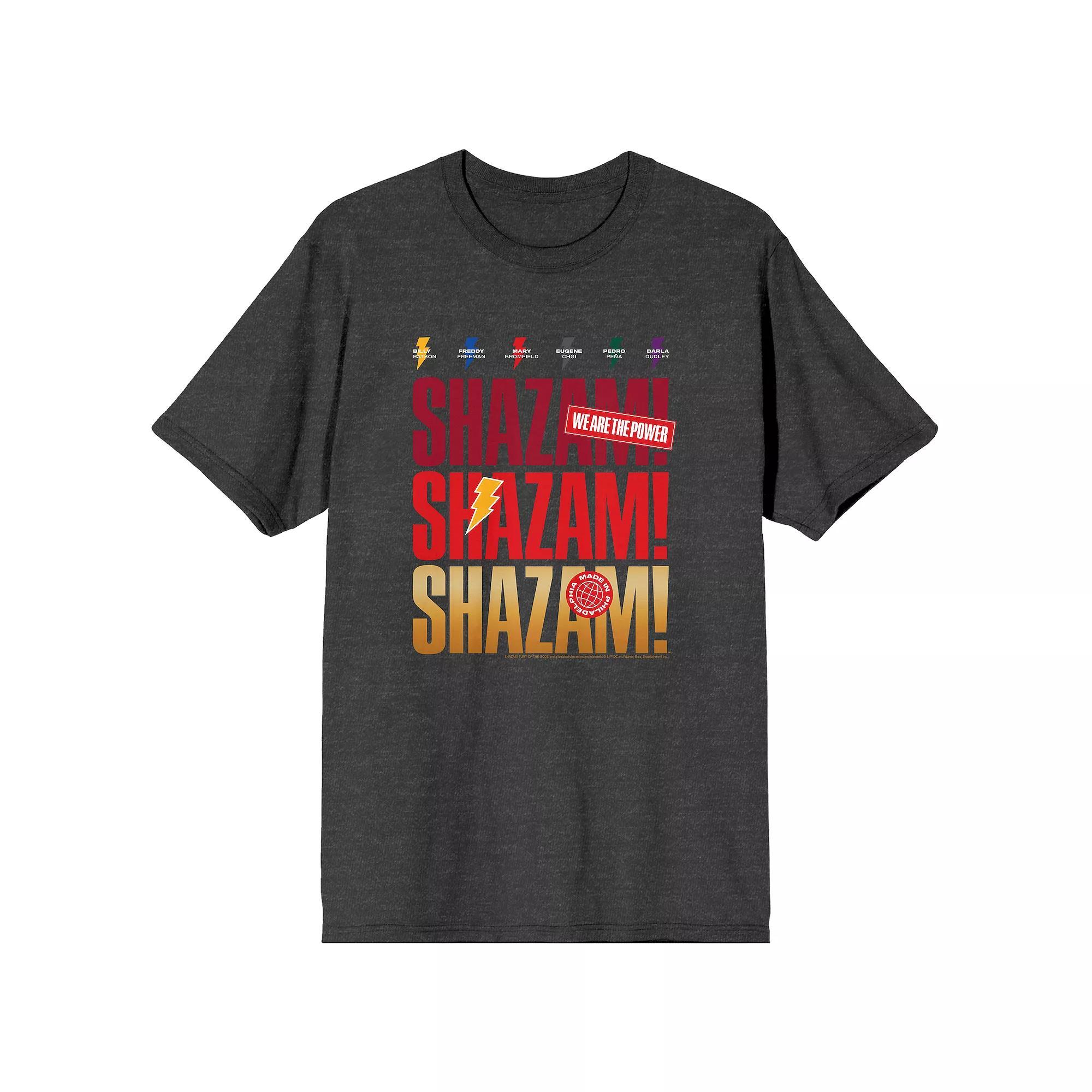 Men's Shazam 2 Fury Of The Gods We Are The Power Tee, Size: XXL, Gray Product Image