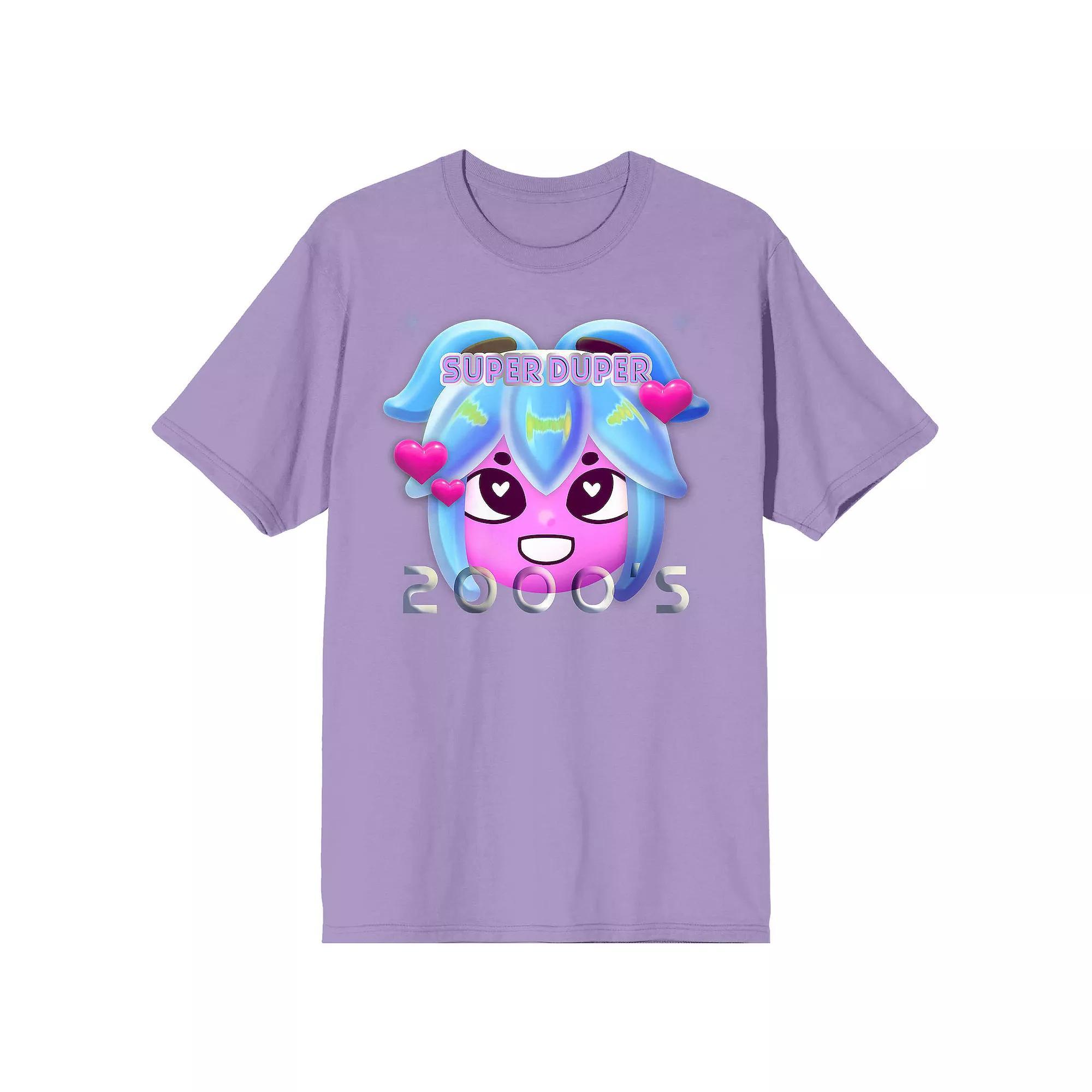 Men's Low Poly Y2K Trend Graphic Tee, Size: Medium, Purple Product Image