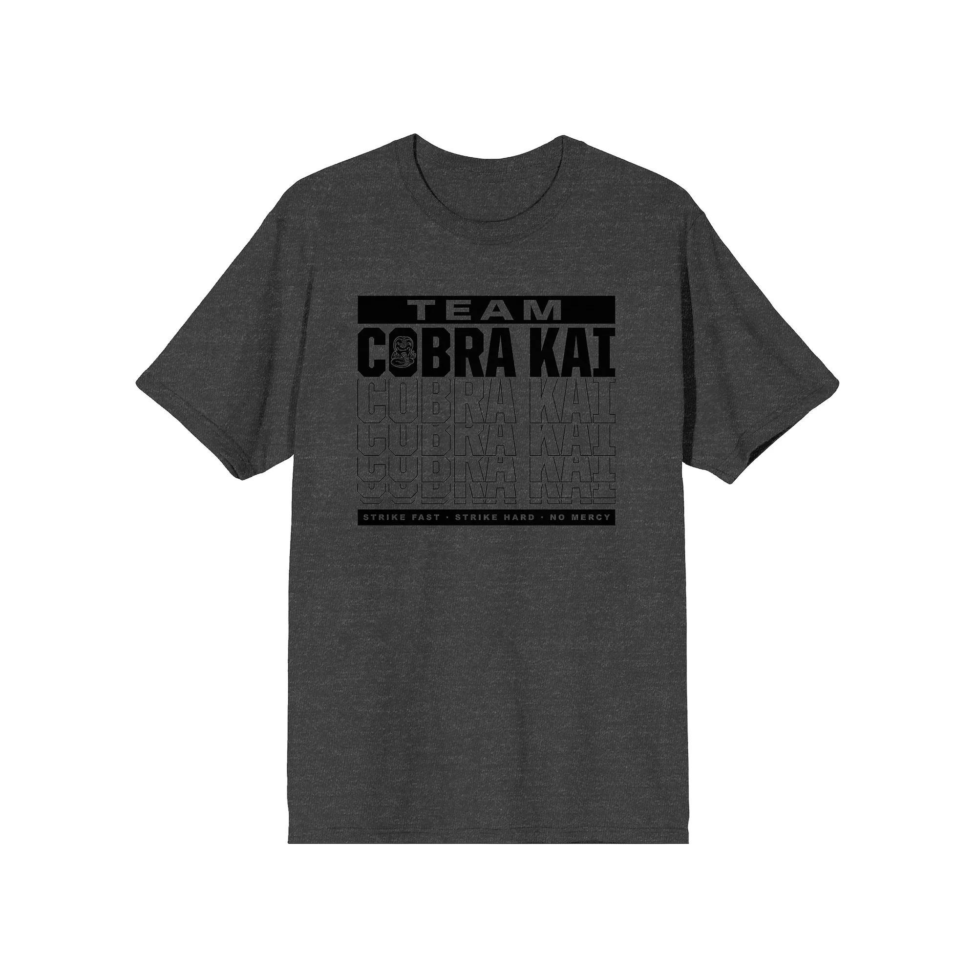 Men's Cobra Kai Team Strike Tee, Size: Small, Grey Product Image